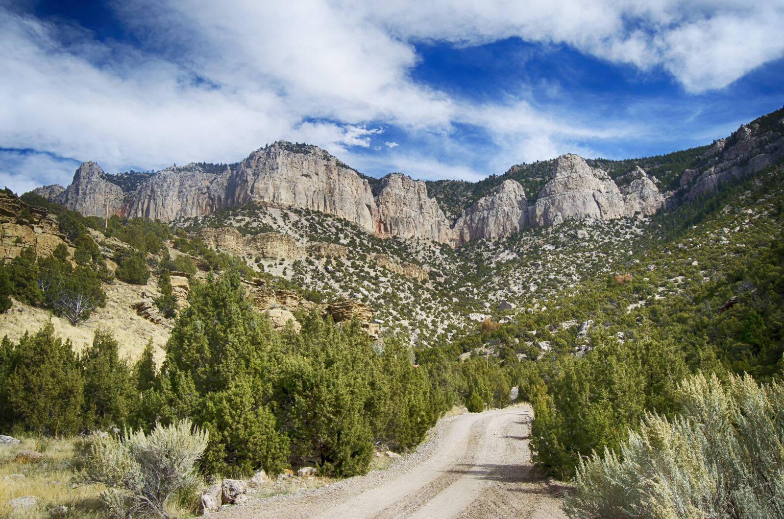 Nikon D5100 sample photo. Wyoming, gravel road, rock photography