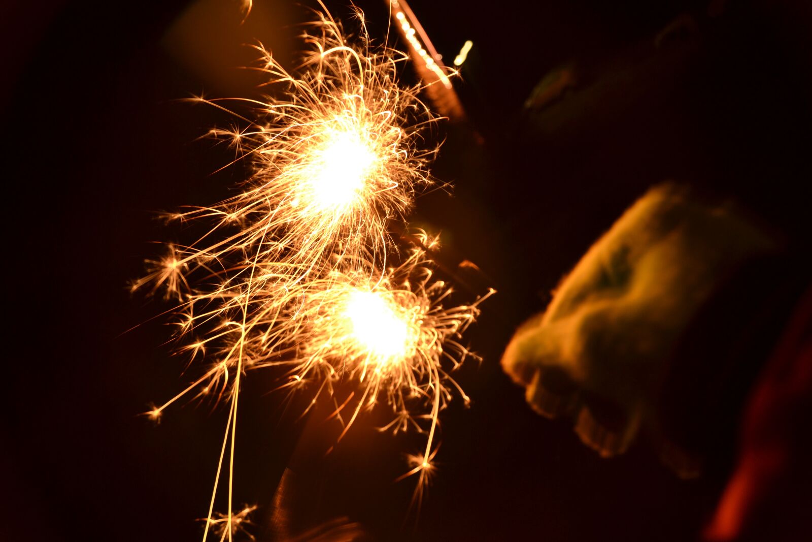 Nikon D3100 sample photo. Sparkler, shining, new year's photography
