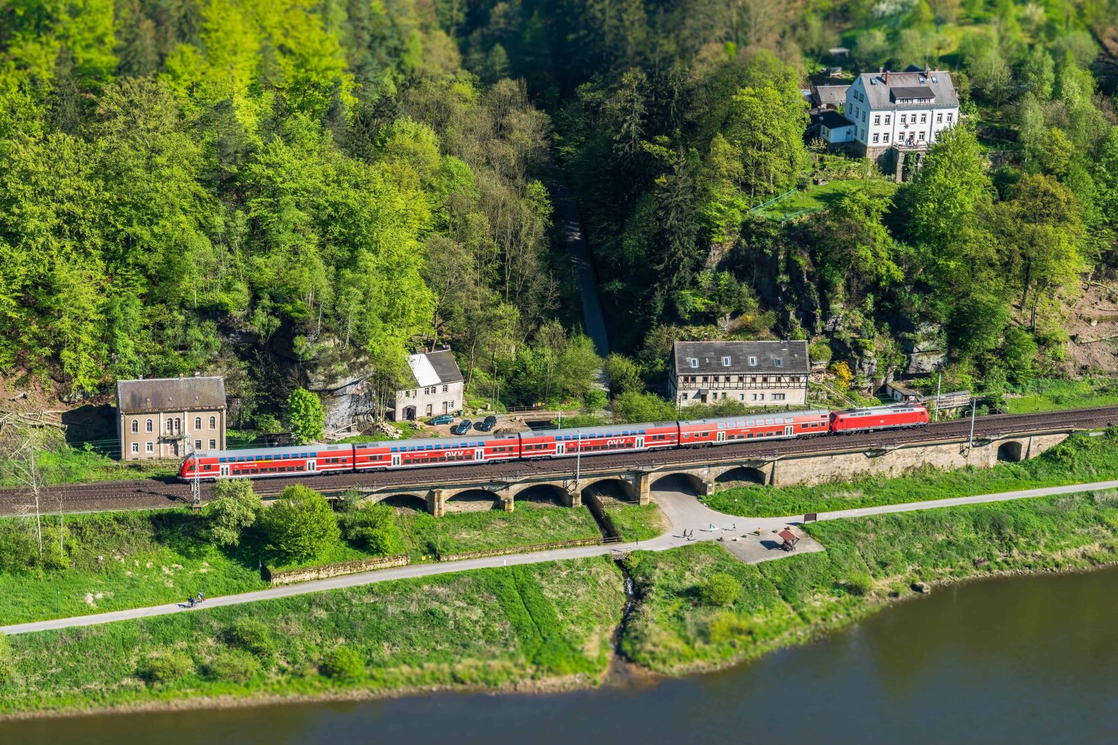Nikon D3300 sample photo. Train, railroad, river, transport photography