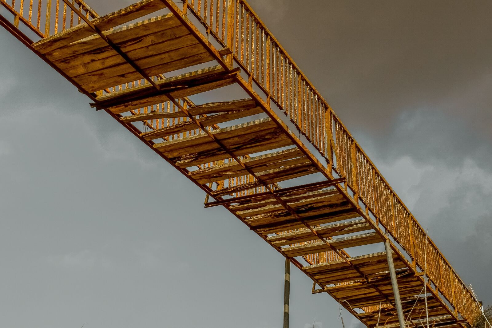 Nikon D3300 sample photo. Bridge, rusty, destroyed photography