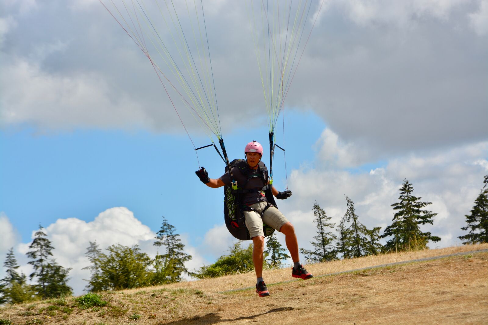 Nikon D5200 sample photo. Paragliding, paraglider, landing paraglider photography