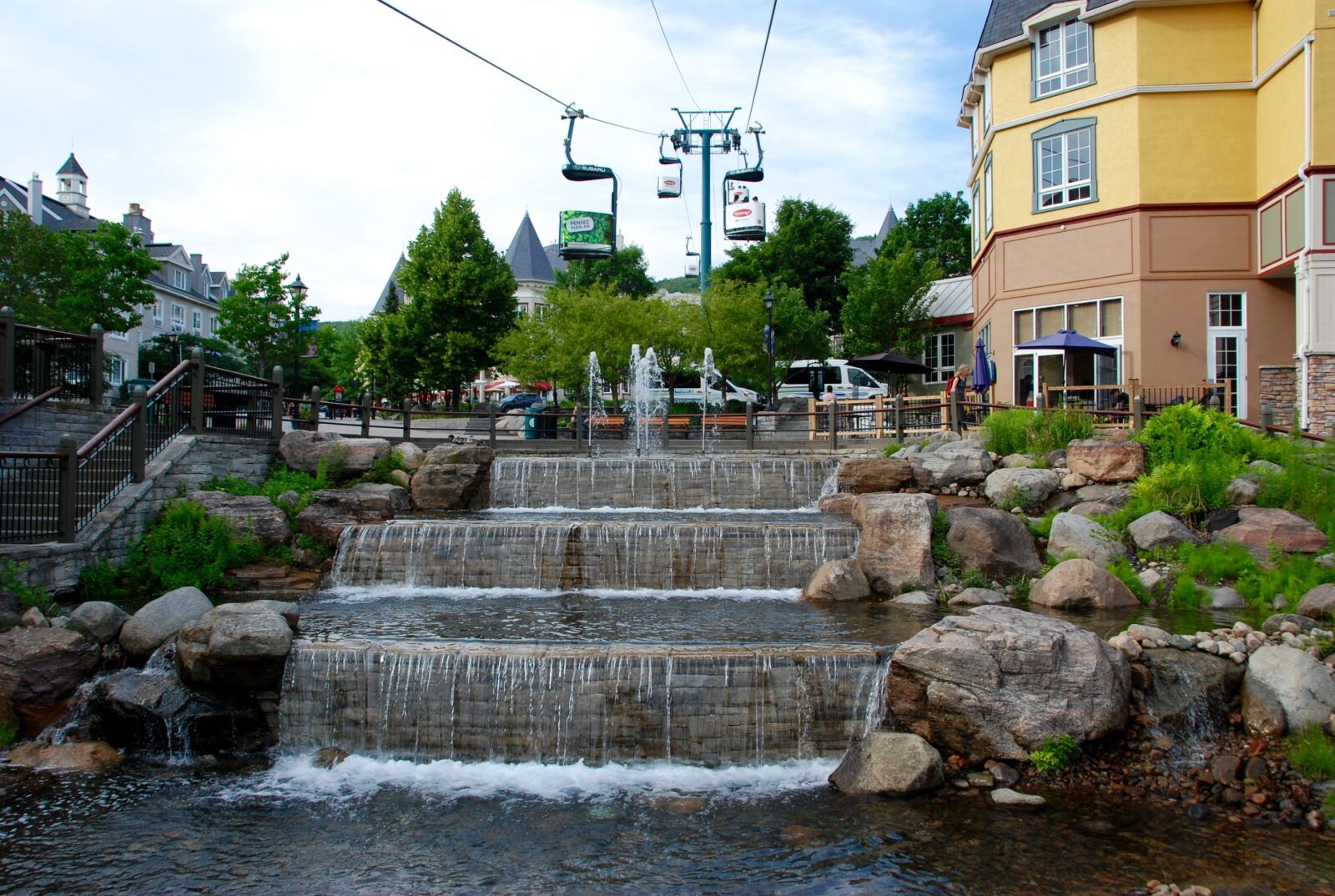 Nikon D80 sample photo. Cable car, waterfall, aerial photography