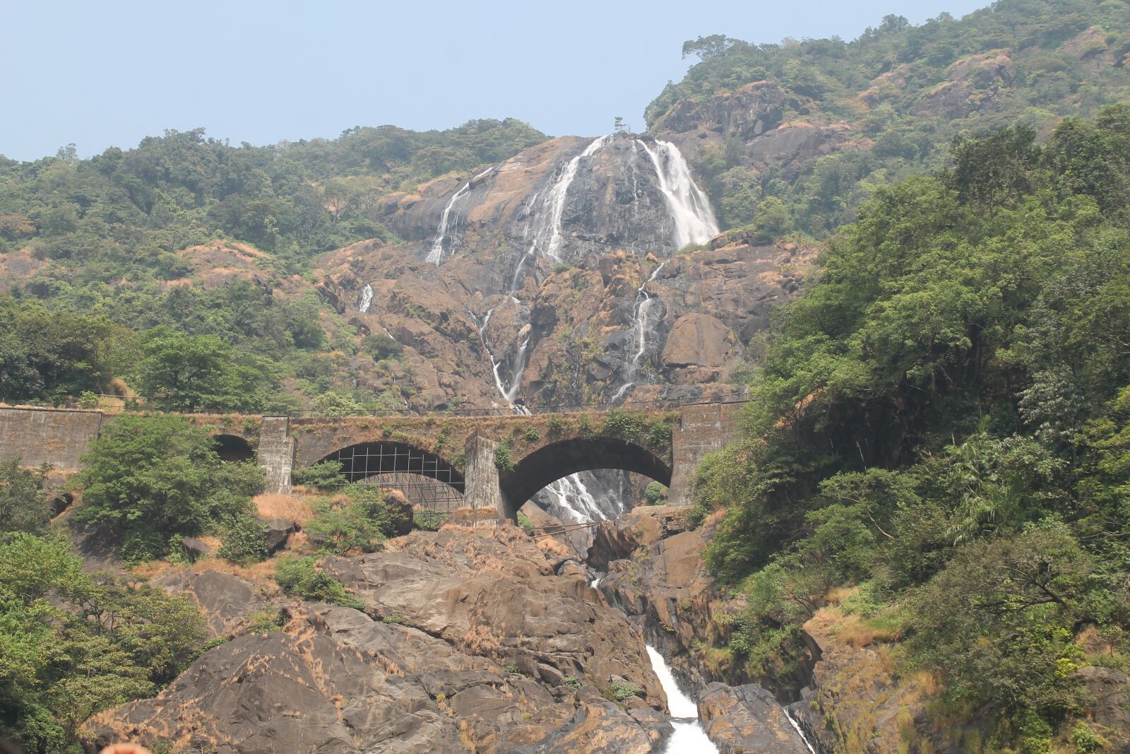 Canon EOS 1100D (EOS Rebel T3 / EOS Kiss X50) sample photo. Mountain river, waterfall, train photography