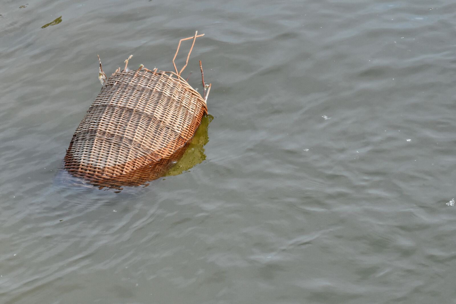 Nikon D5500 sample photo. Flood, garbage, river, wicker photography