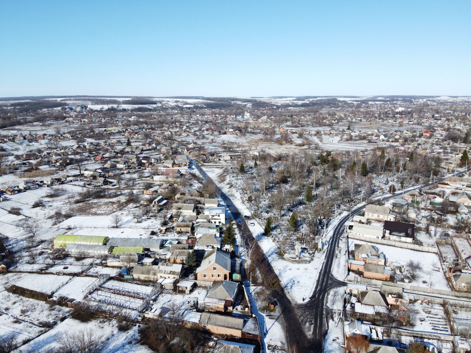 DJI FC7203 sample photo. Dergachi, kharkiv region, winter photography