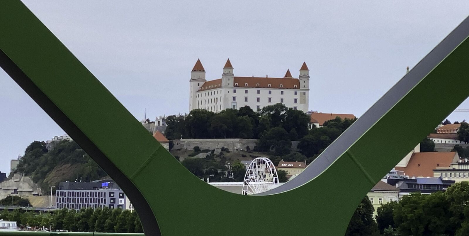 iPhone 11 Pro Max back triple camera 6mm f/2 sample photo. Bratislava castle, slovakia, monument photography