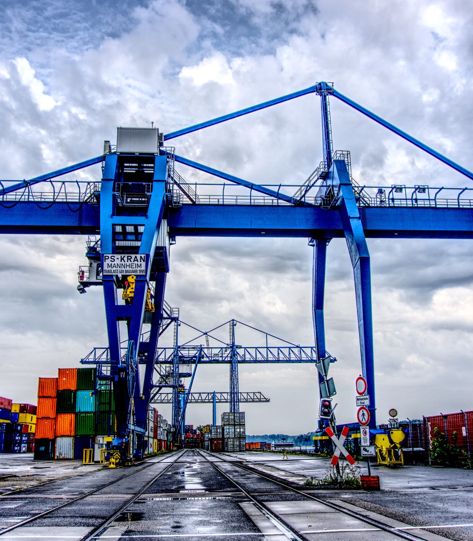 Sony a6000 sample photo. Container, port, loading photography
