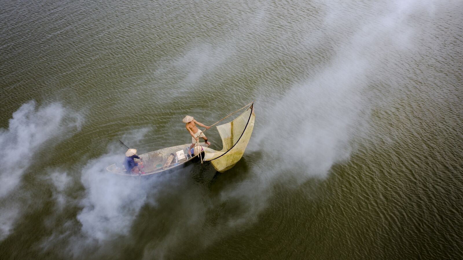 Hasselblad L1D-20c sample photo. Fishing, clouds, smoke photography