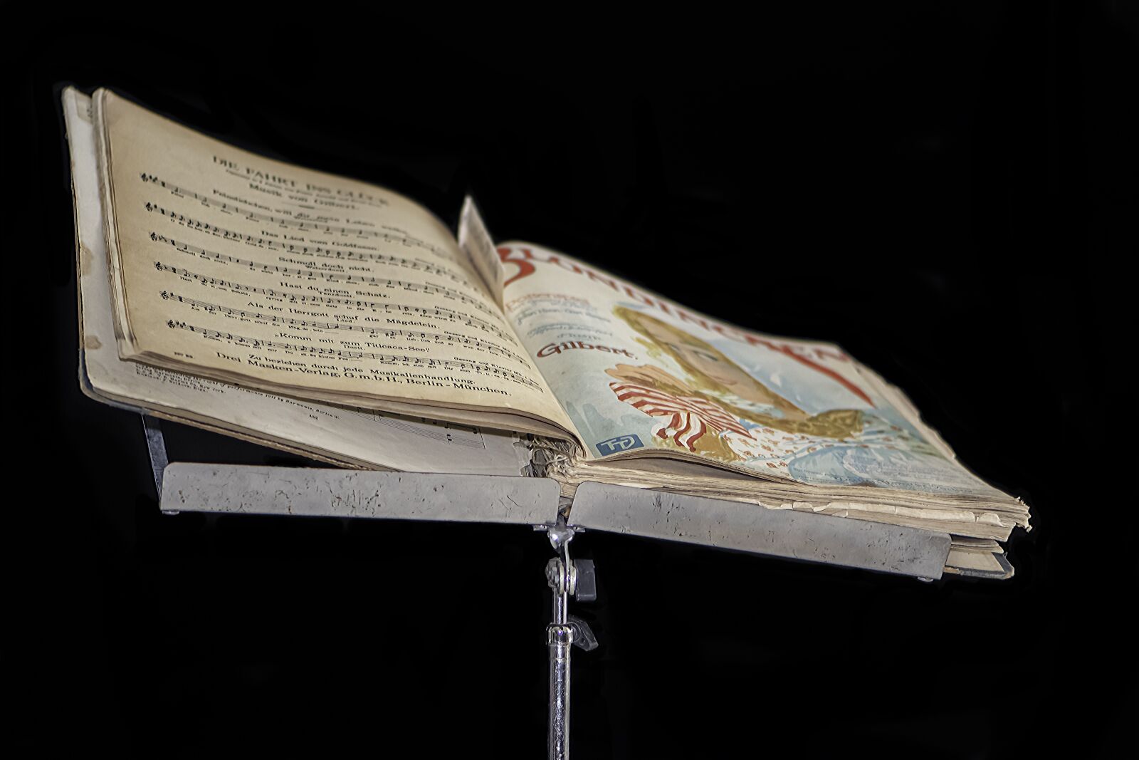 Nikon D5600 sample photo. Music stand, old print photography