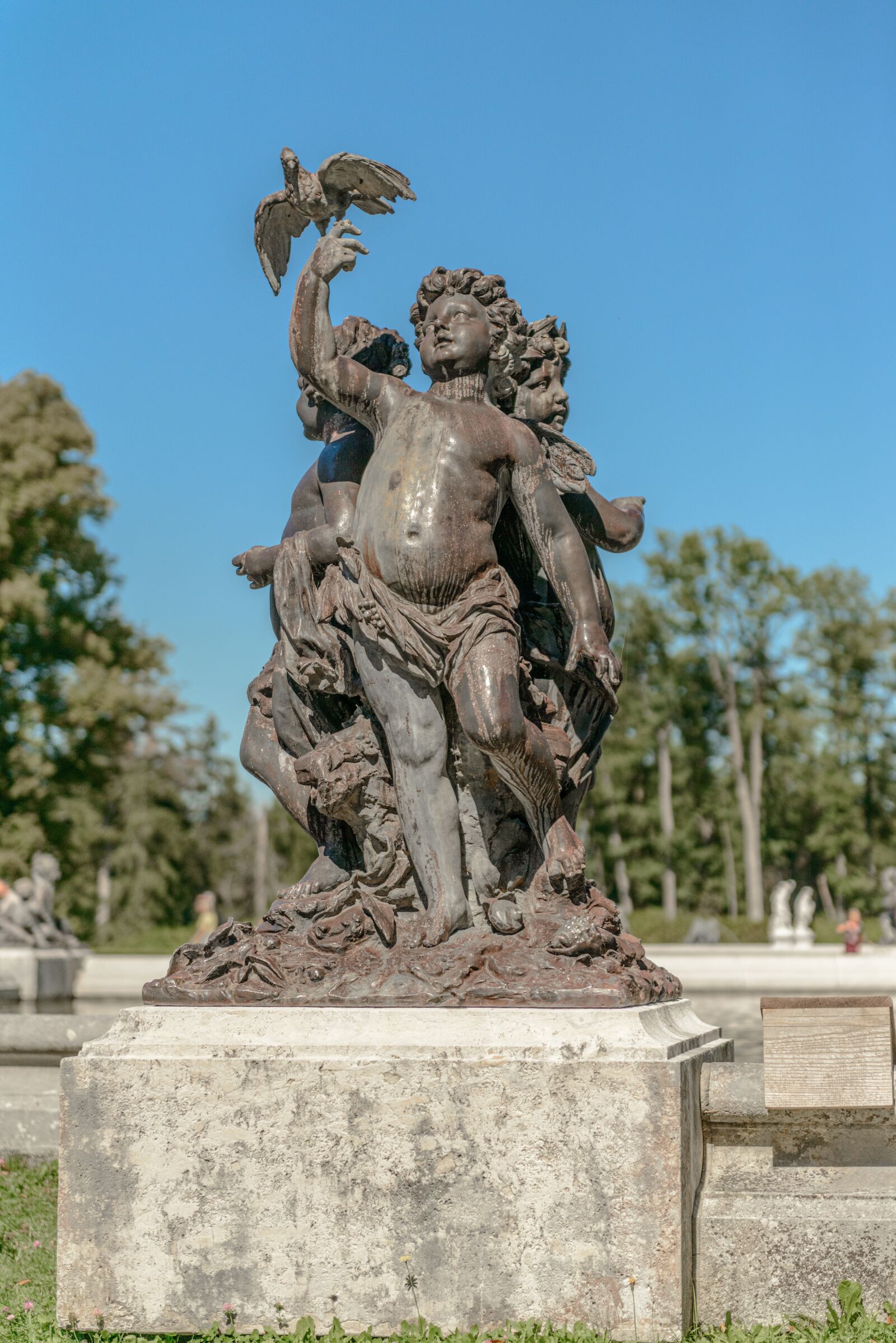 Nikon D800 sample photo. Child, statue, fountain photography