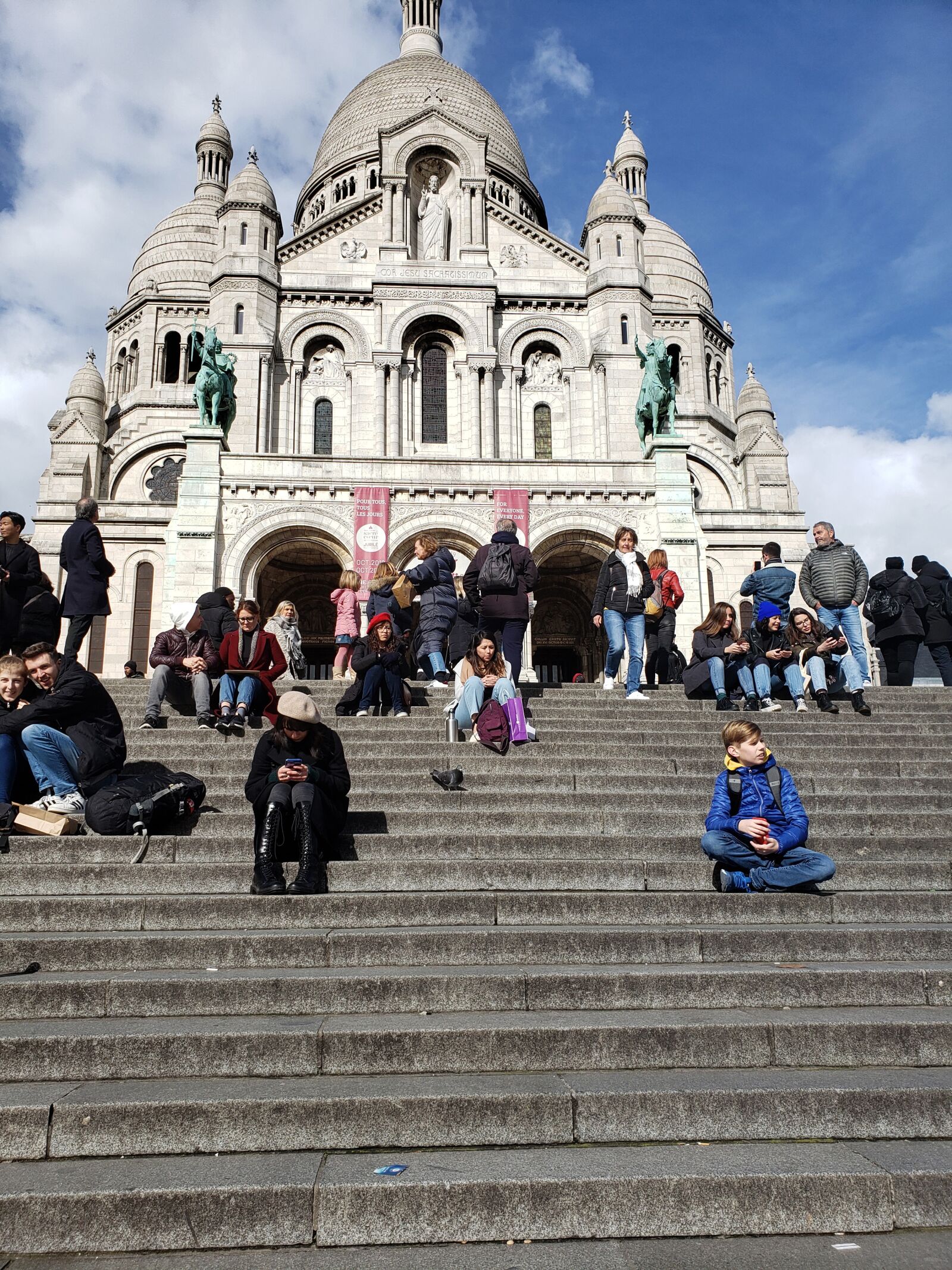 Samsung Galaxy S9+ sample photo. Sacré-coeur, paris, markets photography