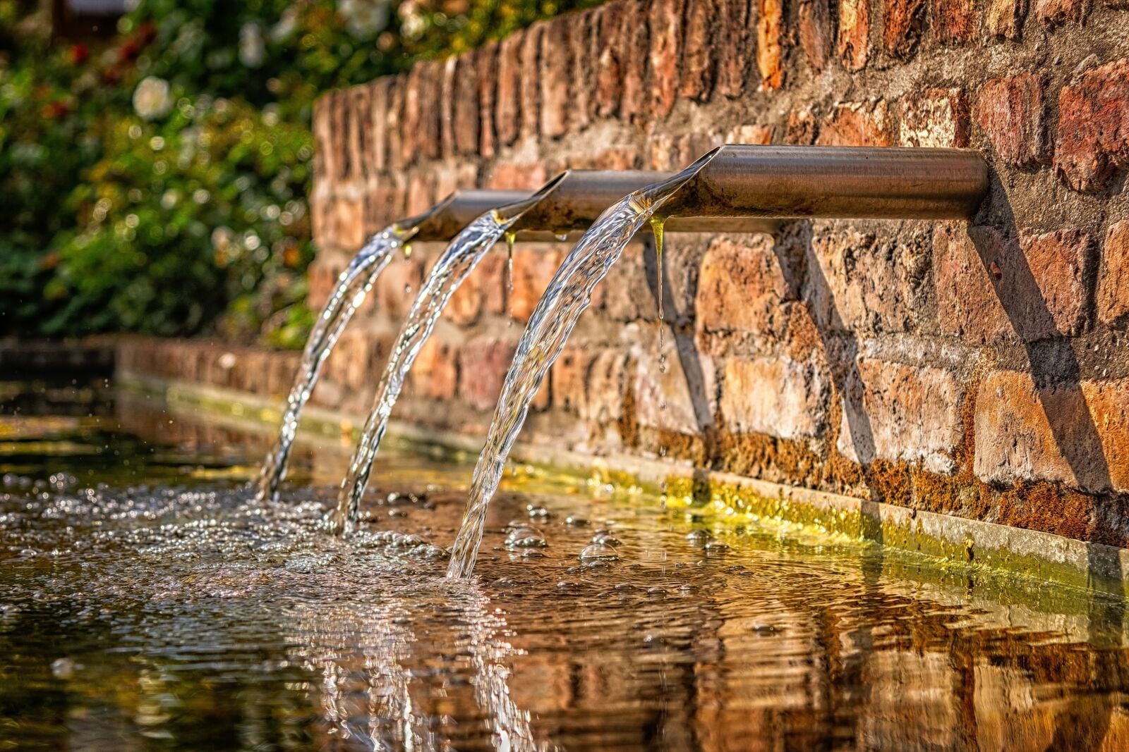 Nikon D3300 sample photo. Fountain, water, flow photography