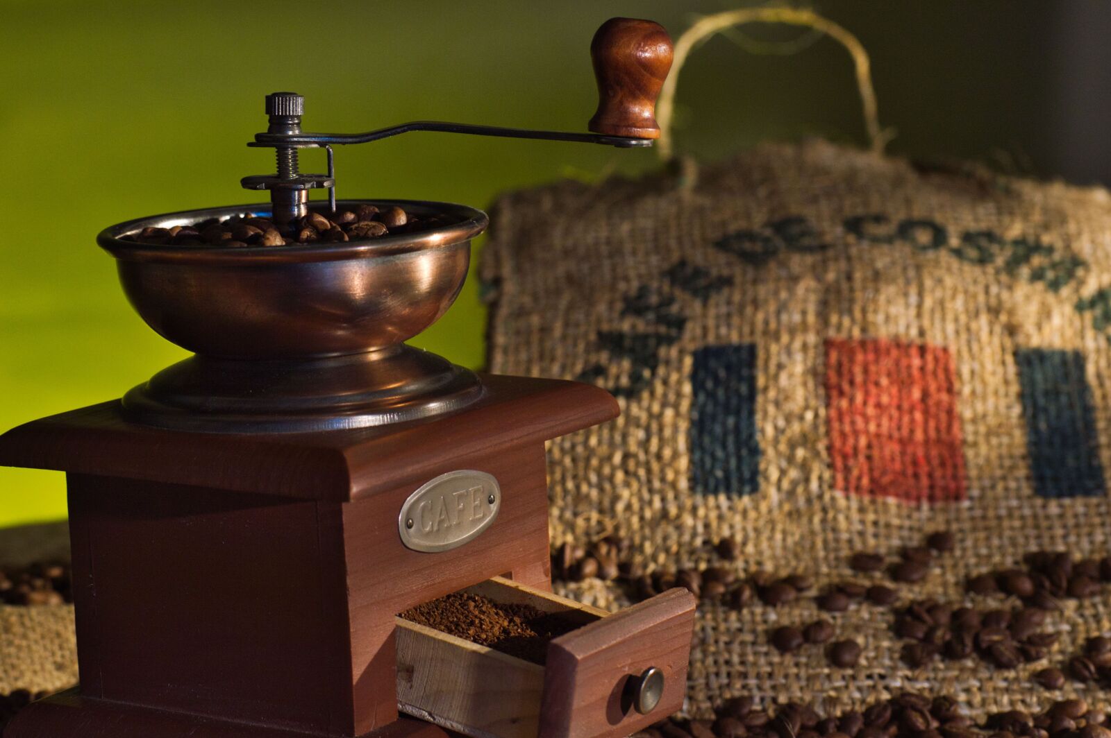 Nikon D3200 sample photo. Coffee grinder, coffee, coffee photography