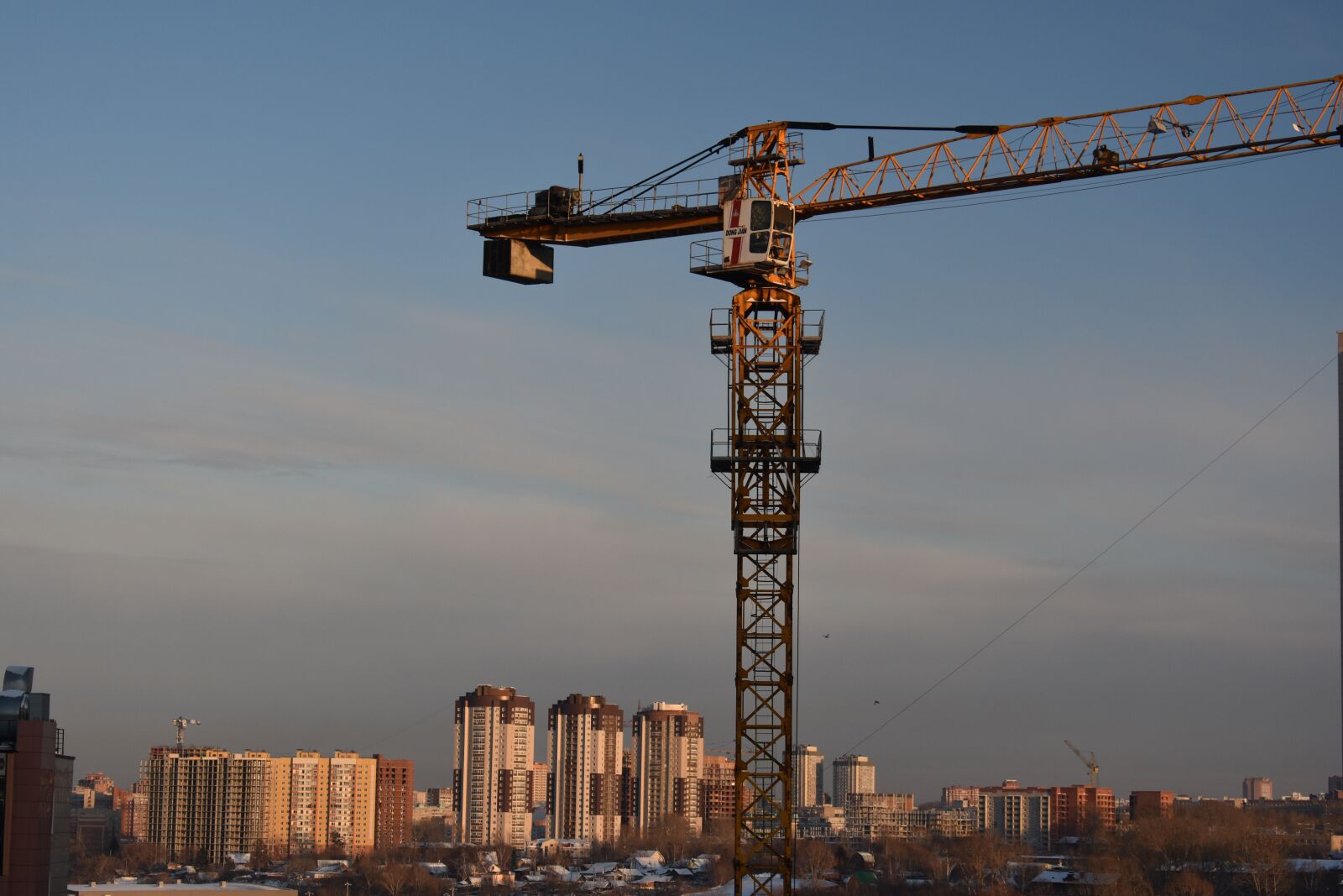 Nikon D3400 sample photo. Construction, crane, house photography