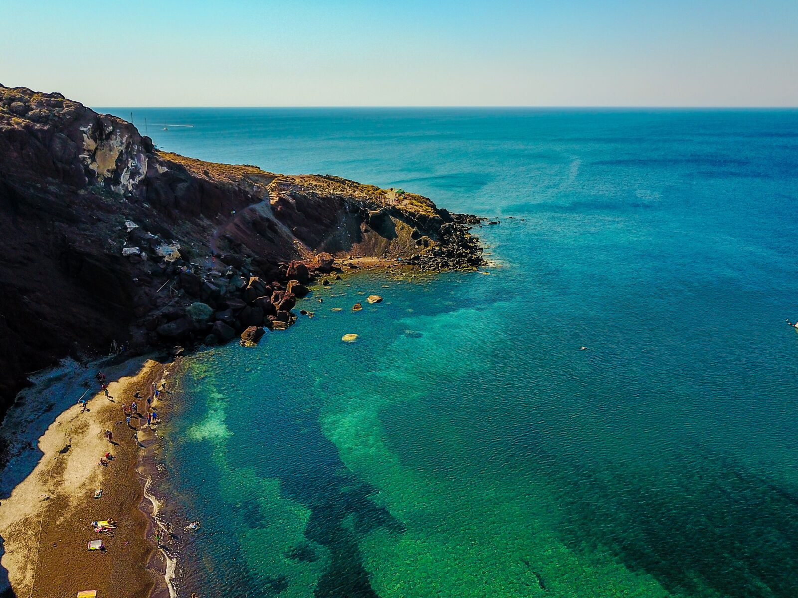 DJI FC220 sample photo. Redbeach, satnroini, greece photography
