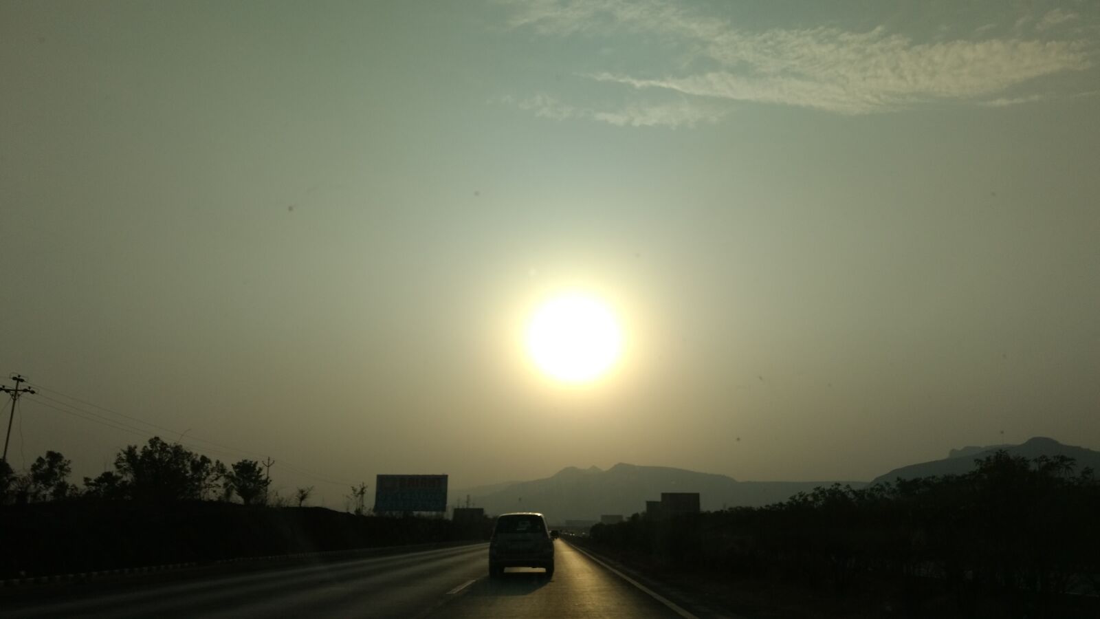 Motorola Moto G (4) sample photo. Expressway, highway, india, sunset photography