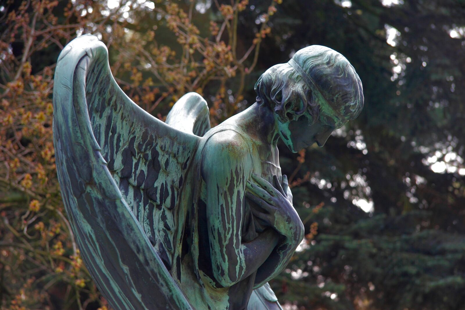 Canon EOS 20D sample photo. Mourning, angel, sculpture photography