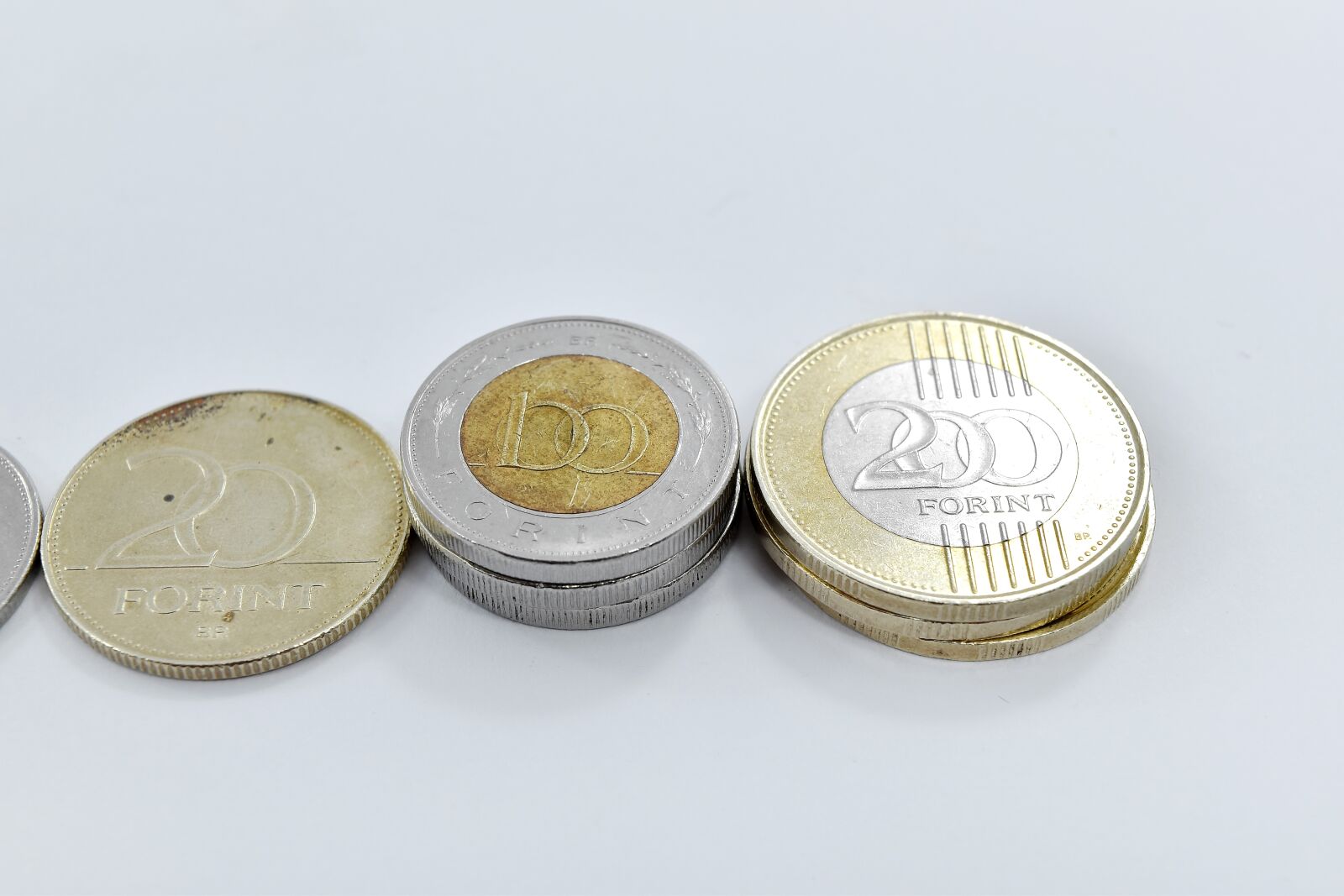 Nikon D5500 sample photo. Brass, coins, european, forint photography