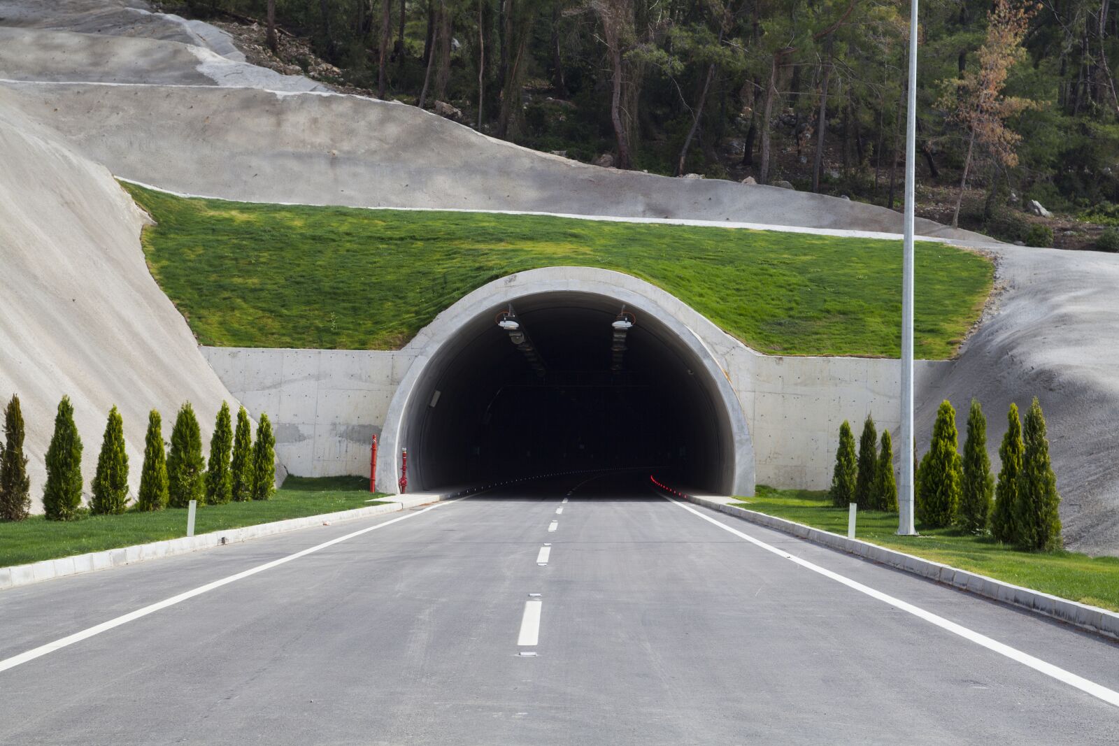 Canon EOS 5D Mark II sample photo. Tunnel, green, road photography