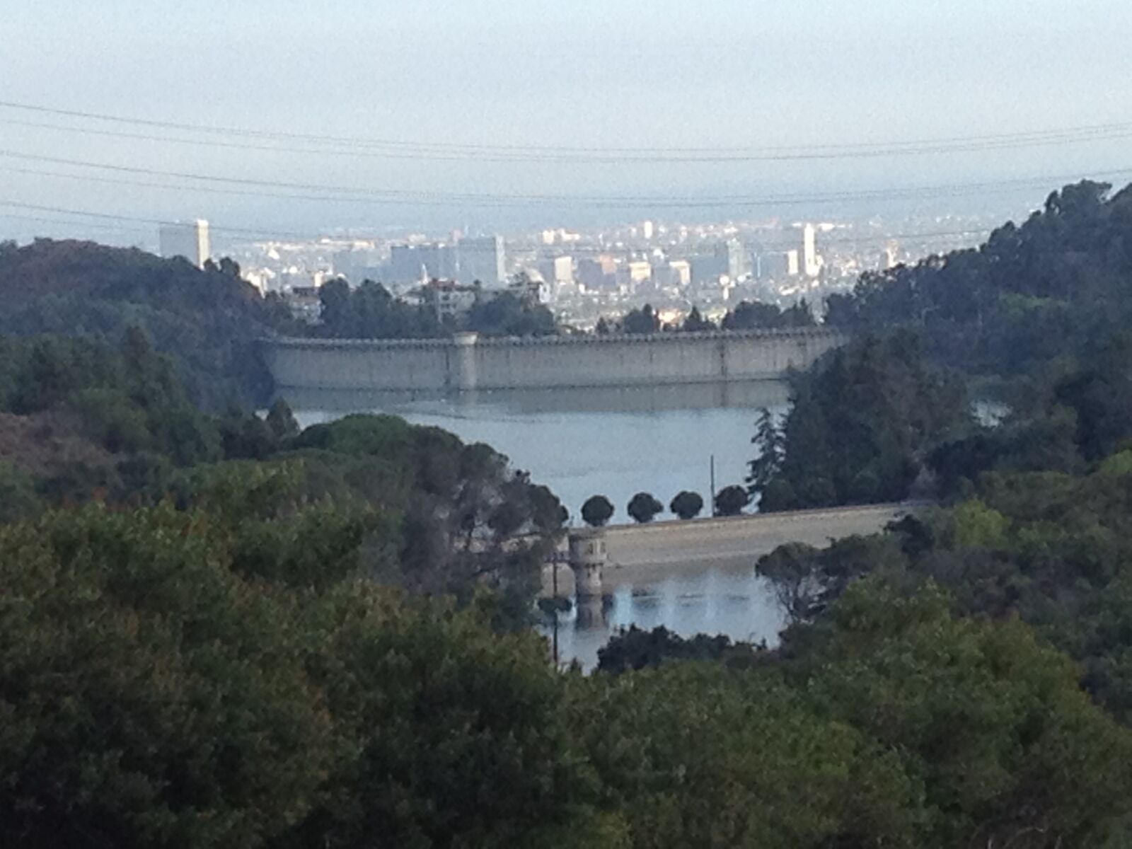 Apple iPhone 4S sample photo. Hollywood reservoir, water, damn photography