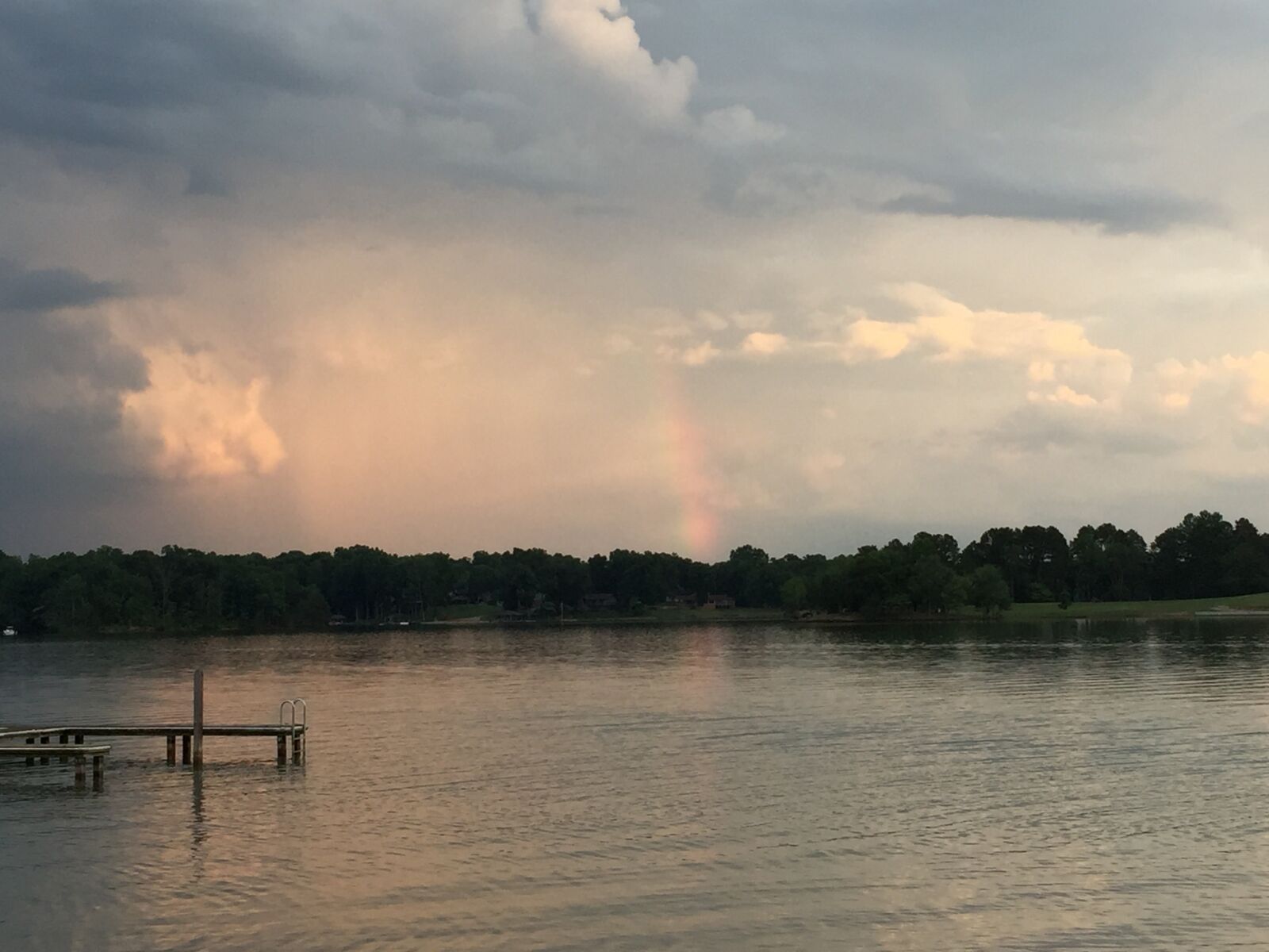 iPhone 6 Plus back camera 4.15mm f/2.2 sample photo. Rainbow, nature, lake photography