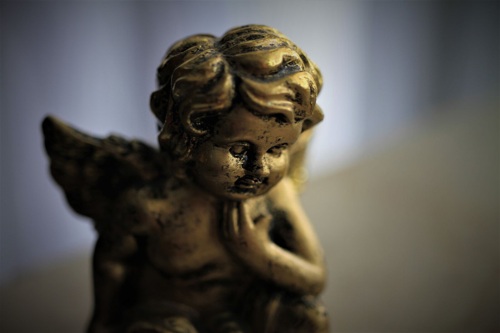 Canon EOS 7D sample photo. Angel, gold, thoughtful photography