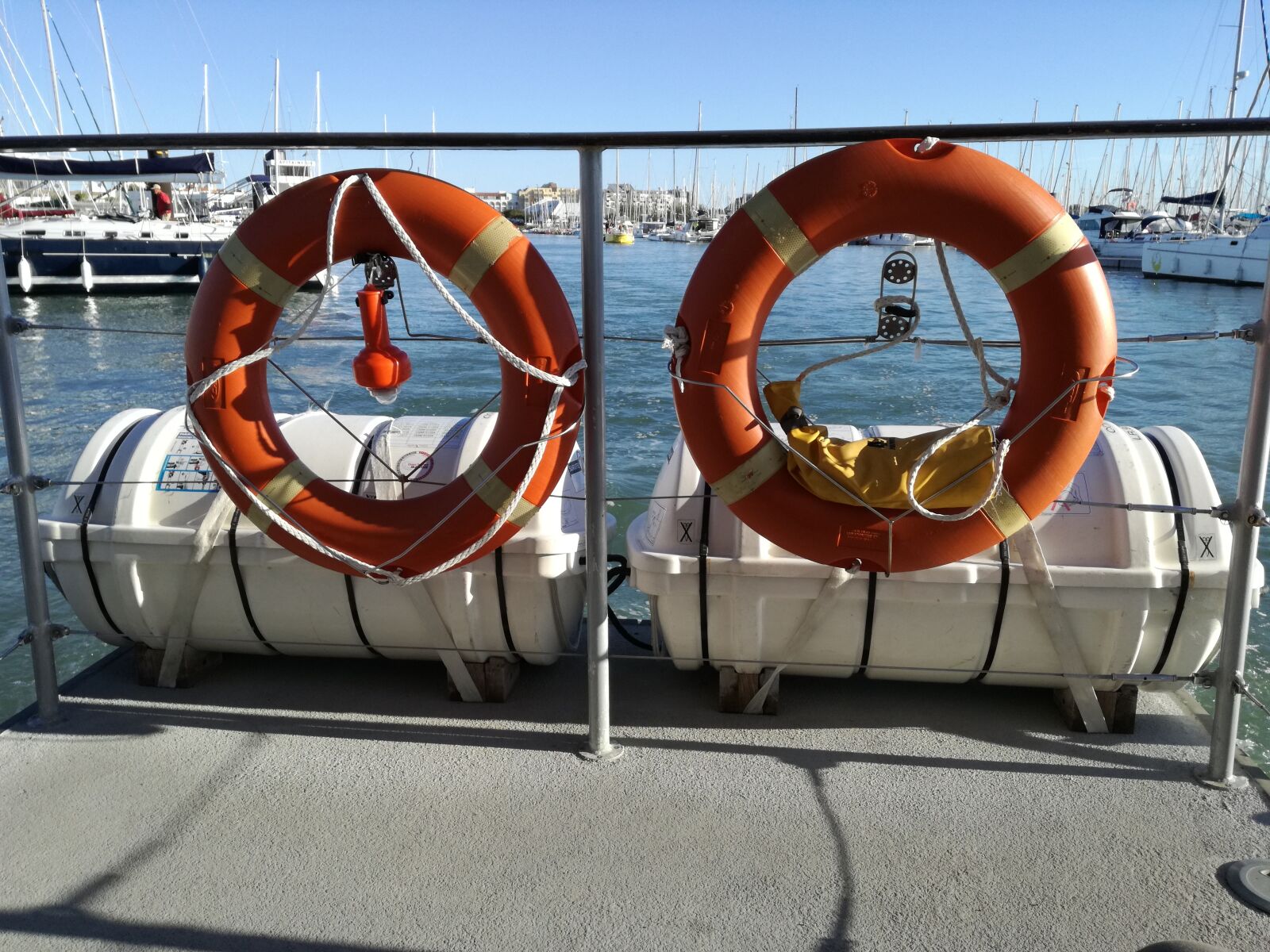 HUAWEI P9 LITE sample photo. Buoy, rail, boat photography