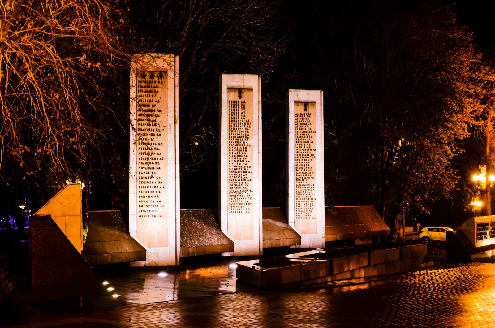 Nikon D7000 sample photo. Monument, night, rain photography