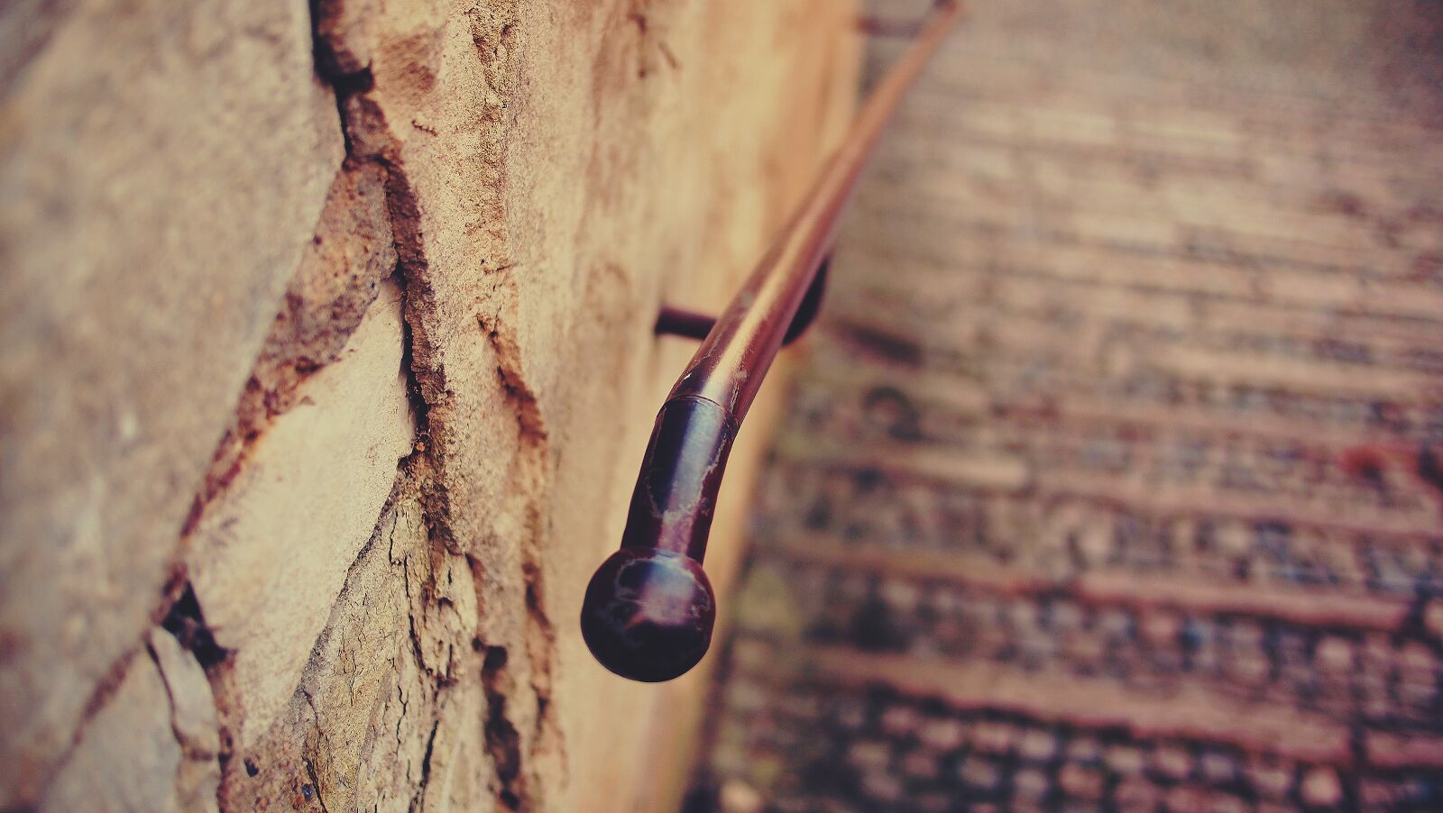 Olympus PEN E-PL1 sample photo. Railing, brick, outdoors photography