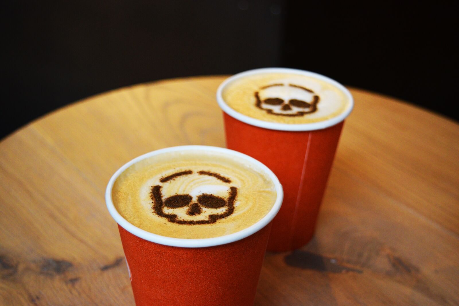 Nikon D3300 sample photo. Coffee art, halloween coffee photography