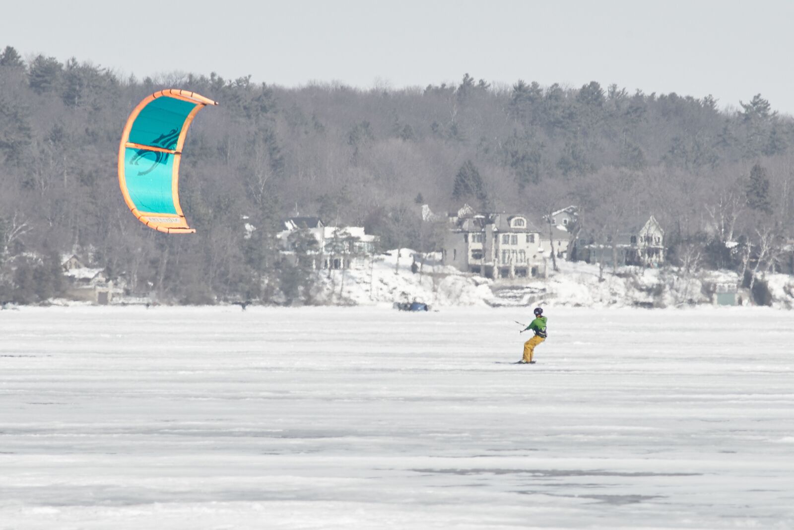 Nikon D600 sample photo. Wind surfing, lake, winter photography