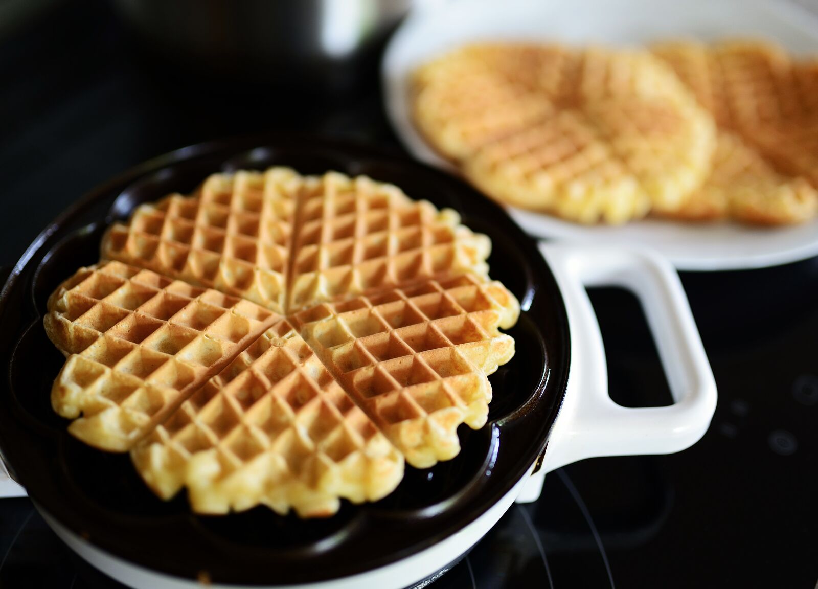 Nikon D610 sample photo. Waffles, scrambled eggs, dessert photography