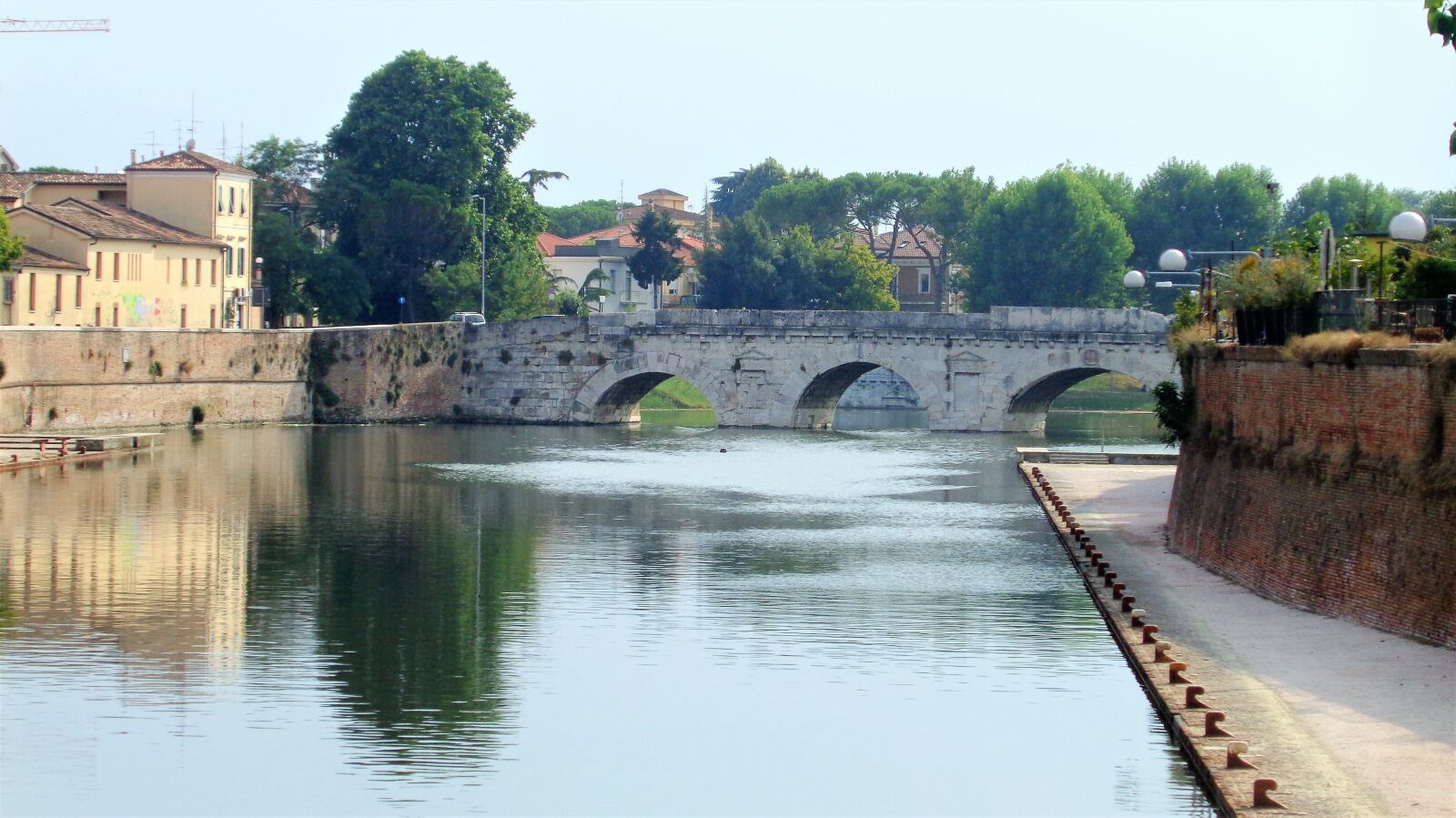 Sony Cyber-shot DSC-W830 sample photo. Rimini, river, tiberius bridge photography