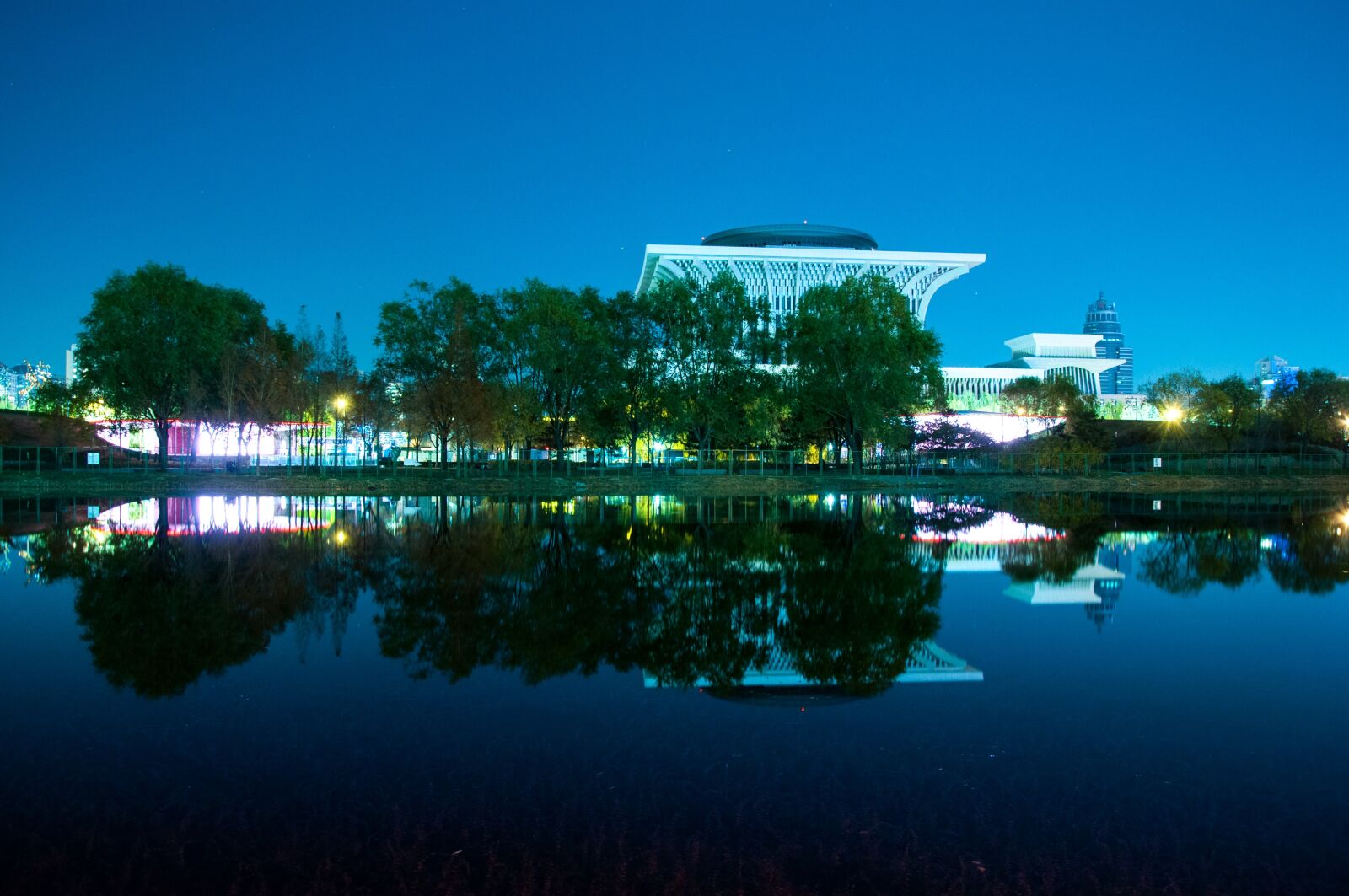 Nikon D90 sample photo. Night view, reflection, the photography