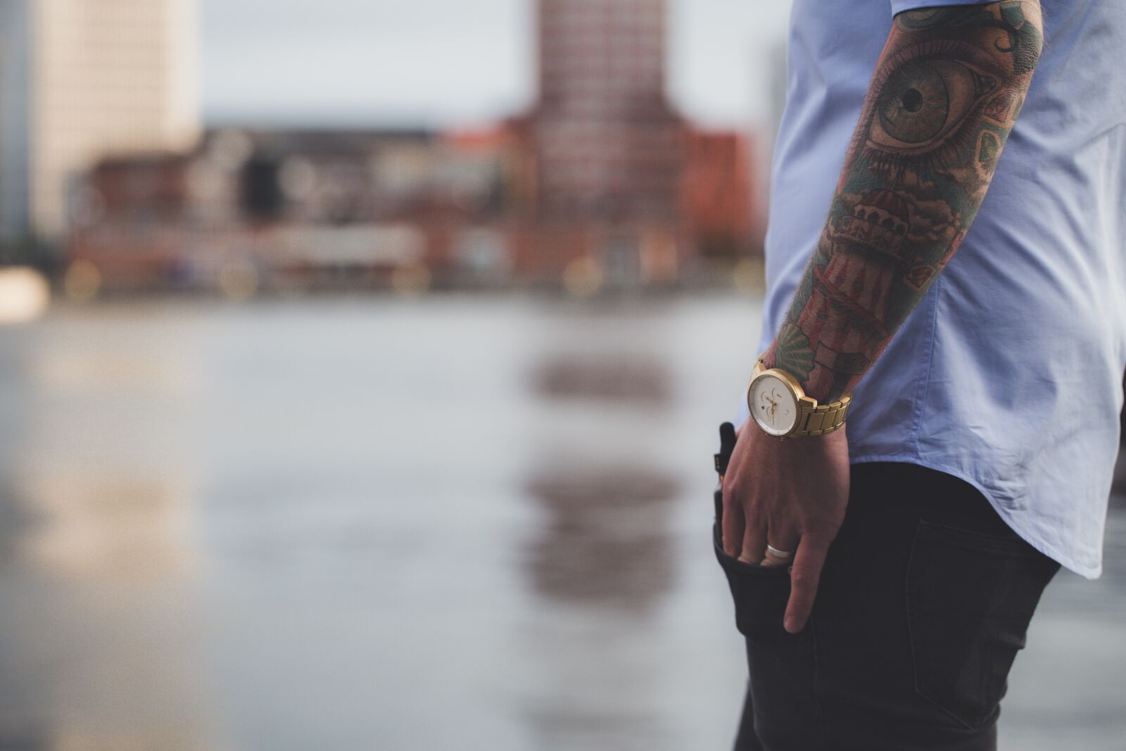 Canon EF 100mm F2.8L Macro IS USM sample photo. Fashion, tattoos, man photography
