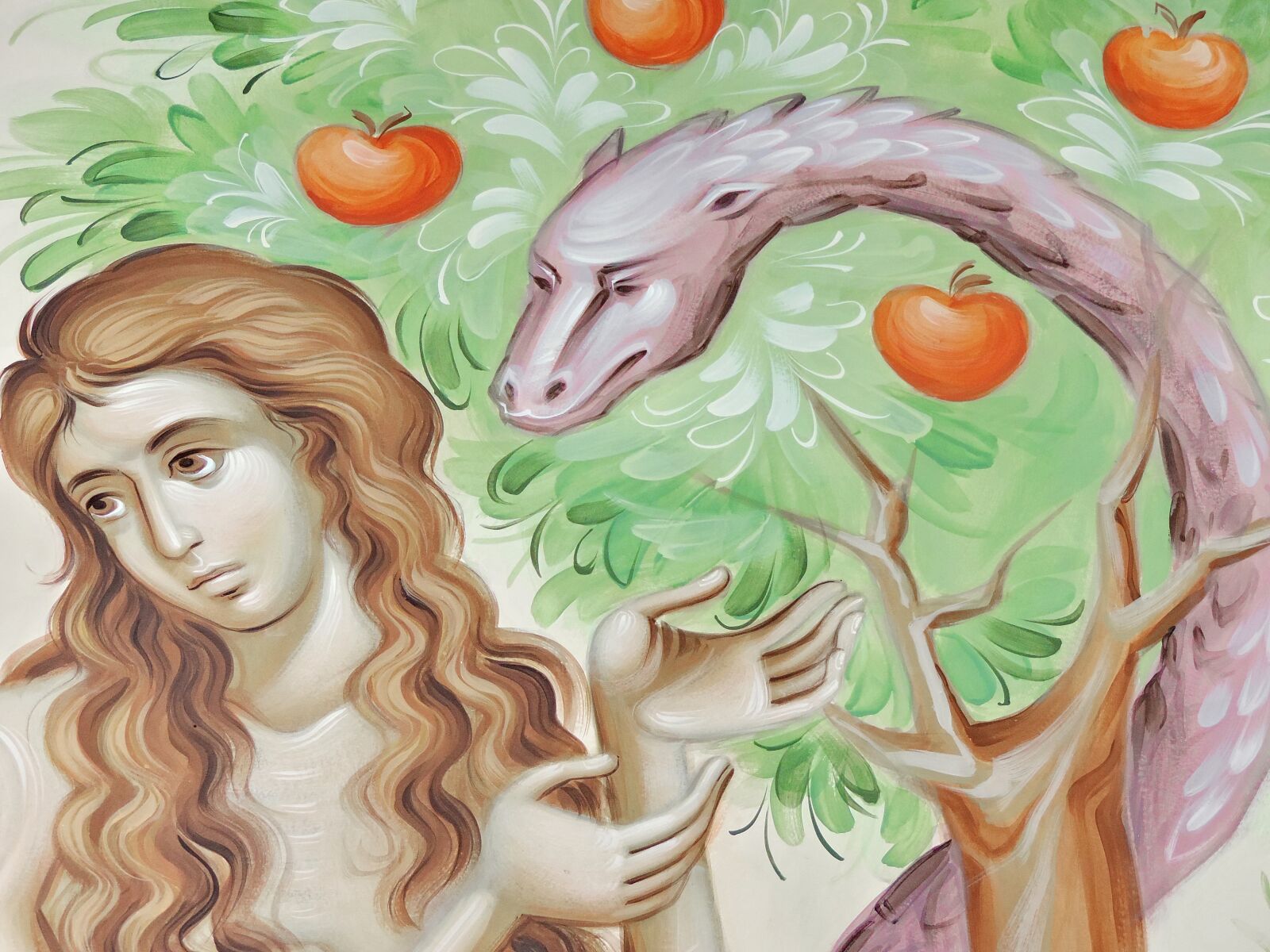 Nikon Coolpix P520 sample photo. Apple, art, bible, mural photography