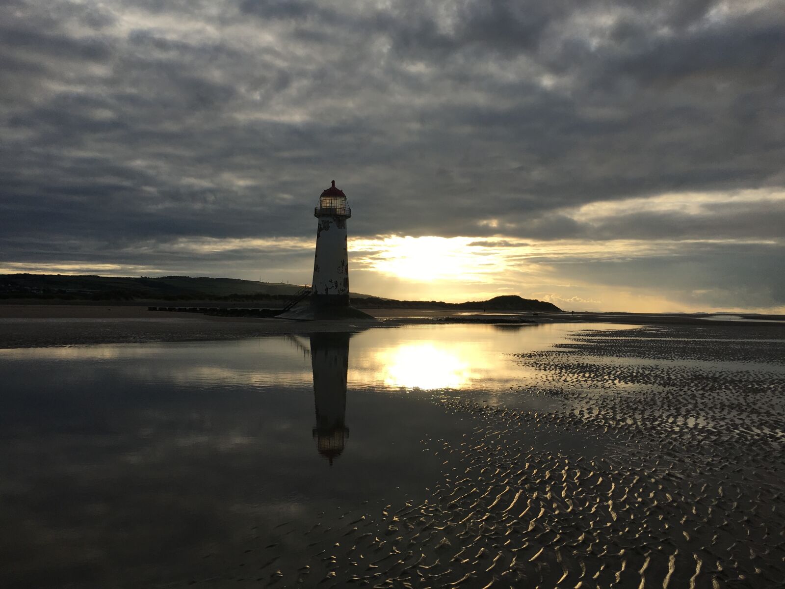 Apple iPhone 6s sample photo. Talacre, lighthouse, sunset photography