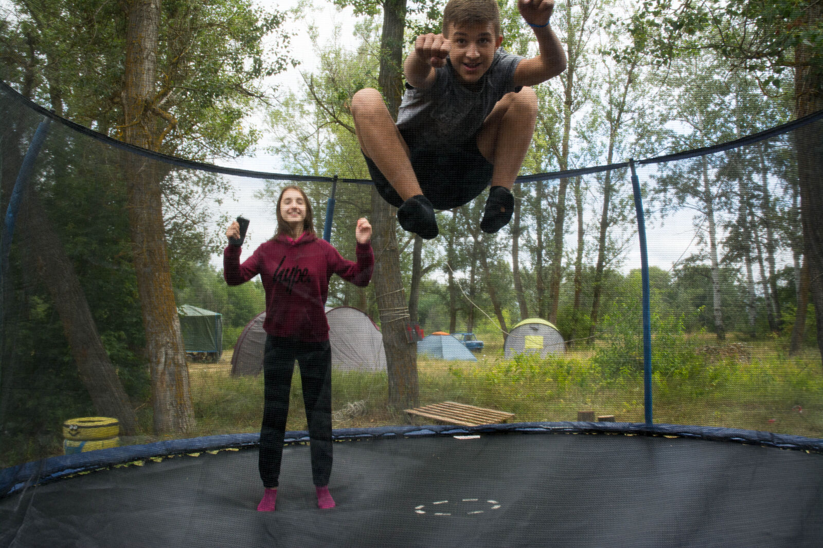 Nikon D7100 sample photo. Camp, dip, forest, pine photography