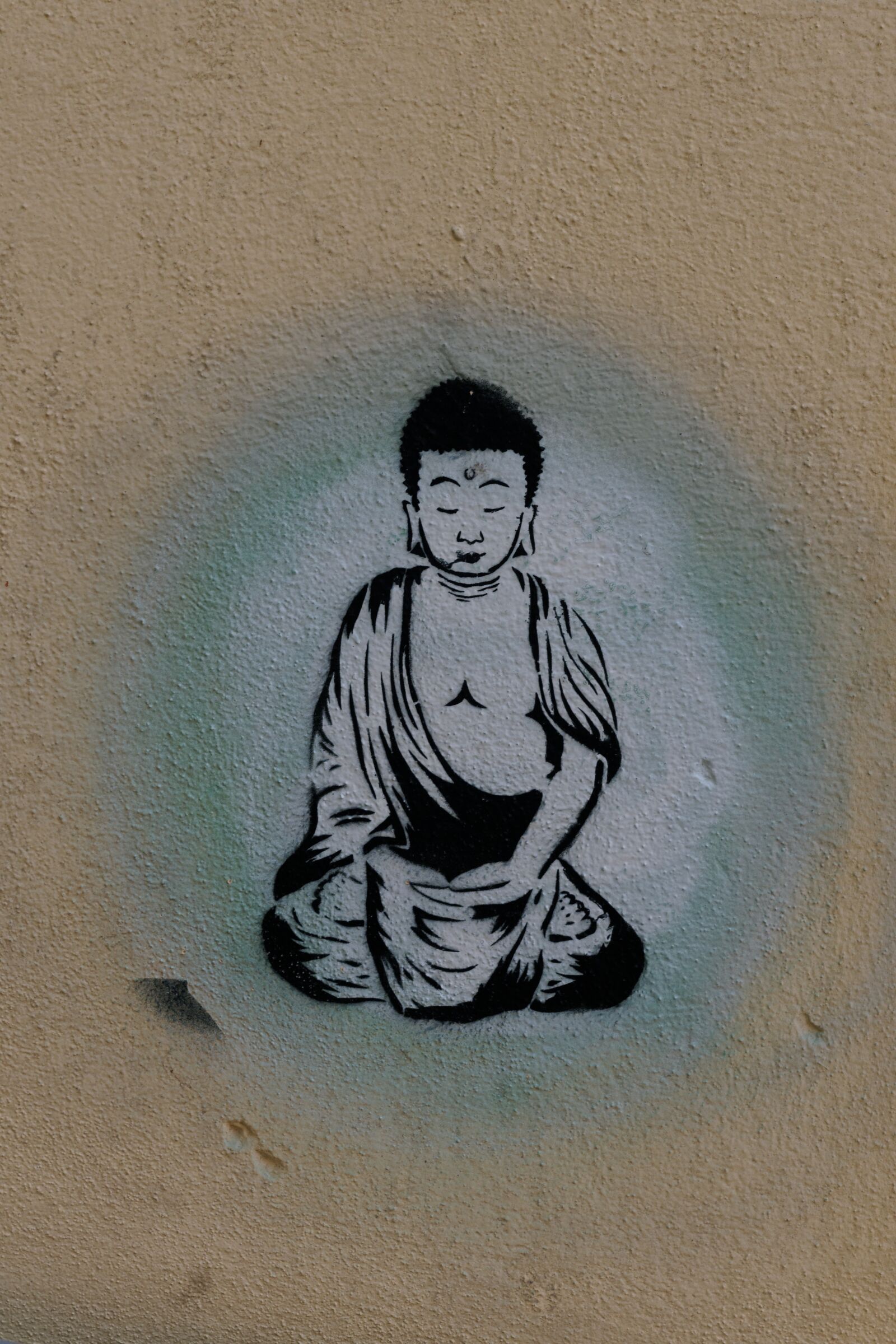 Sony Alpha DSLR-A700 sample photo. Graffiti, buddha, yoga photography