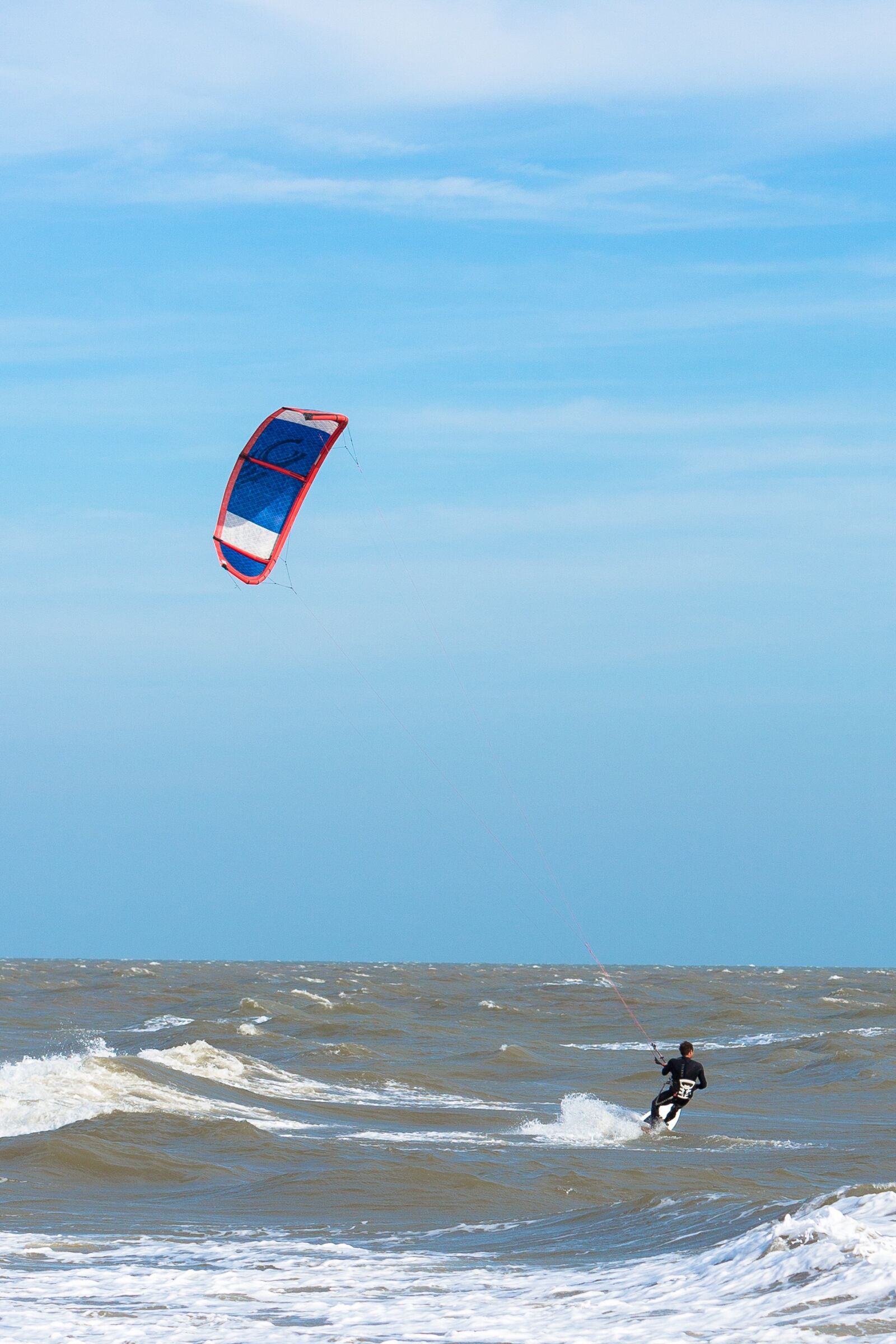 Canon EF 70-200mm F2.8L IS USM sample photo. Kite surfer, wind, sea photography
