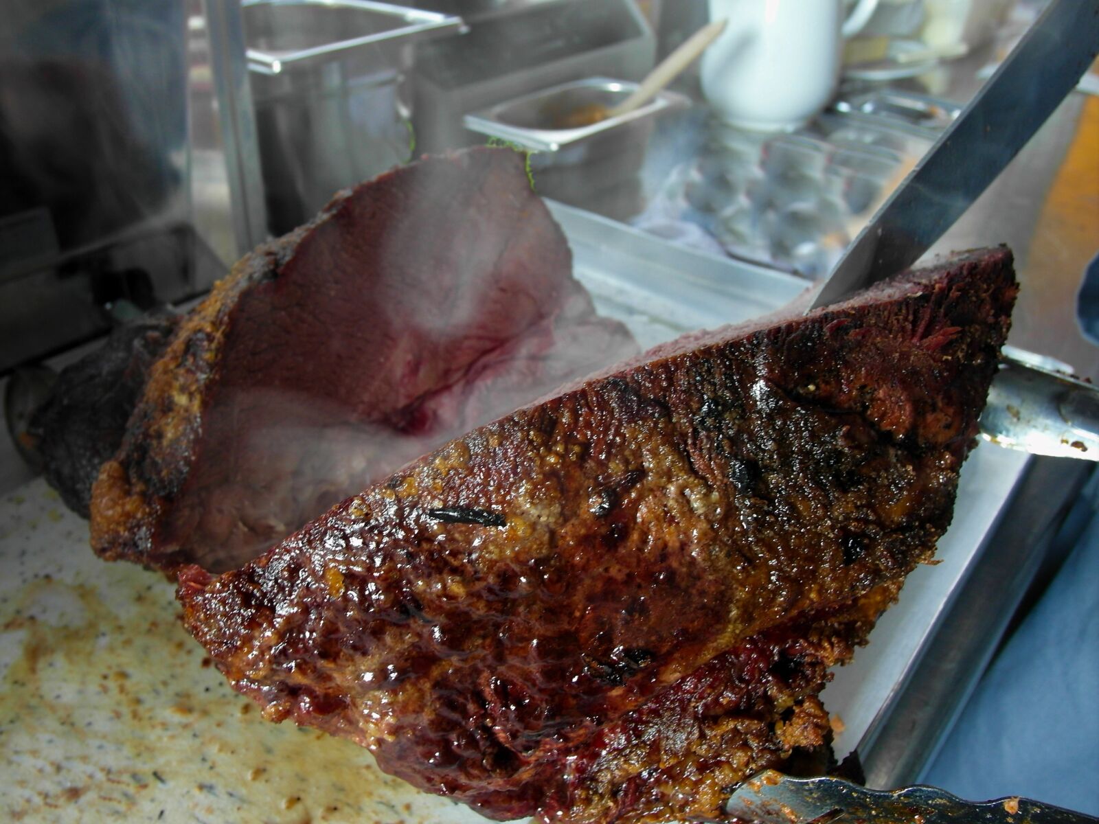 Samsung EX1 sample photo. Barbecue, high rib, beef photography