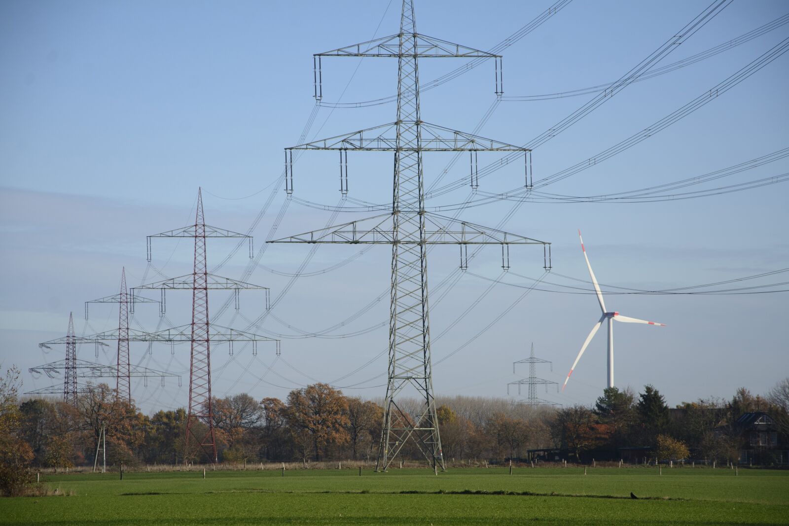 Nikon D7100 sample photo. Power line, strommast, energy photography