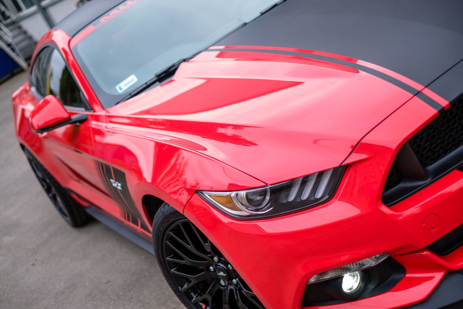 Fujifilm X-T2 + Fujifilm XF 35mm F1.4 R sample photo. Mustang, gt, red photography