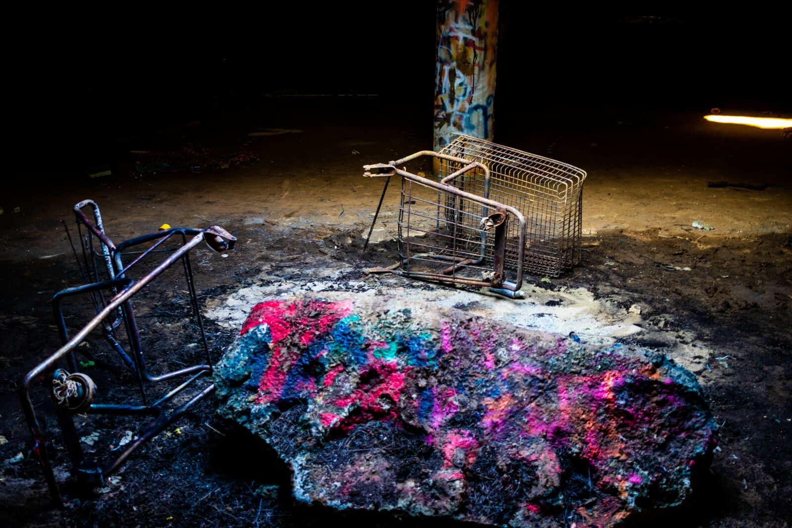 Canon EF-S 24mm F2.8 STM sample photo. Junkyard, disserted, graffiti photography