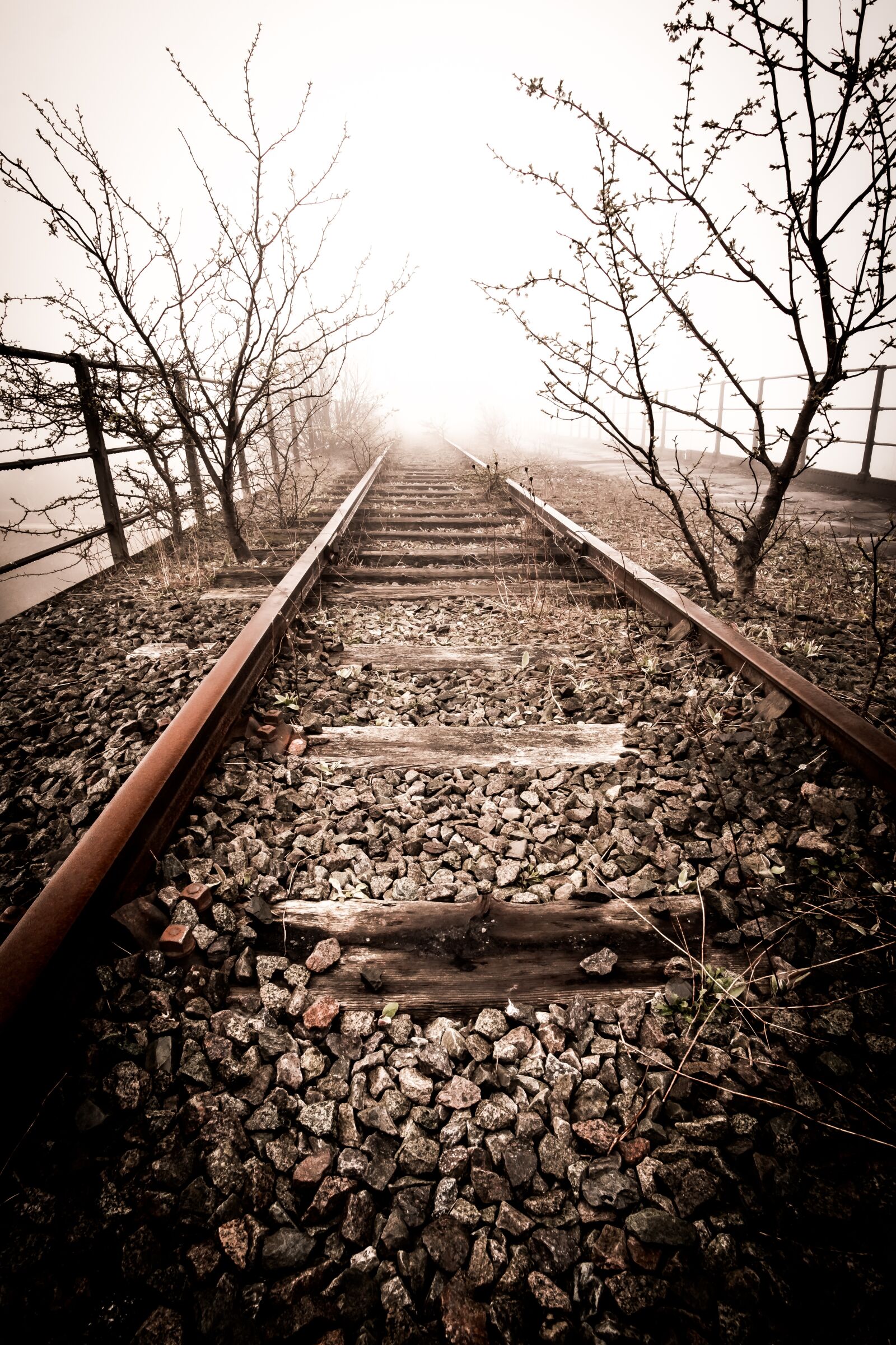 Fujifilm X-T2 sample photo. Abandoned railway, sepia, castleford photography
