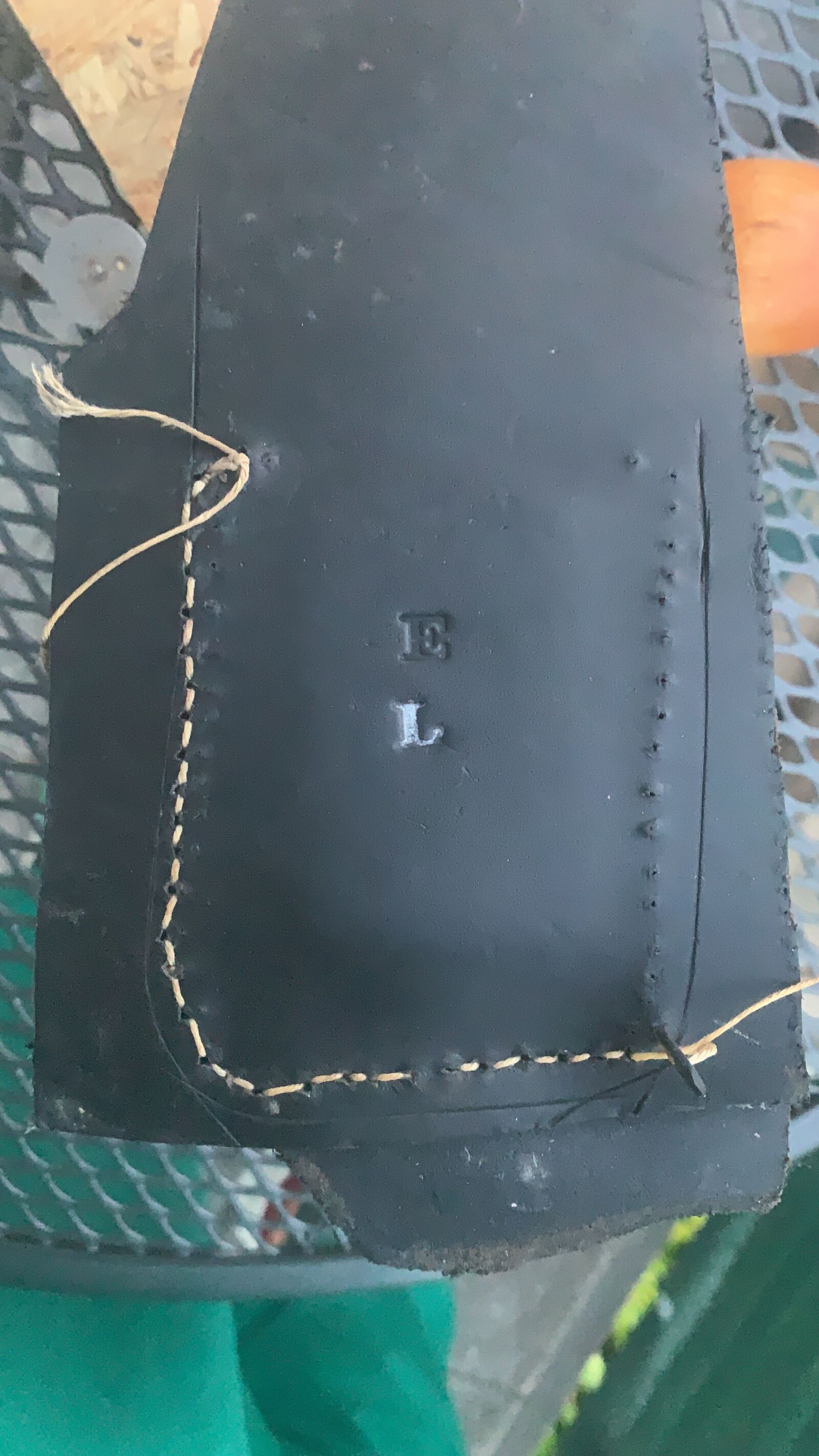 Apple iPhone XR sample photo. Leather, sew, hobby photography