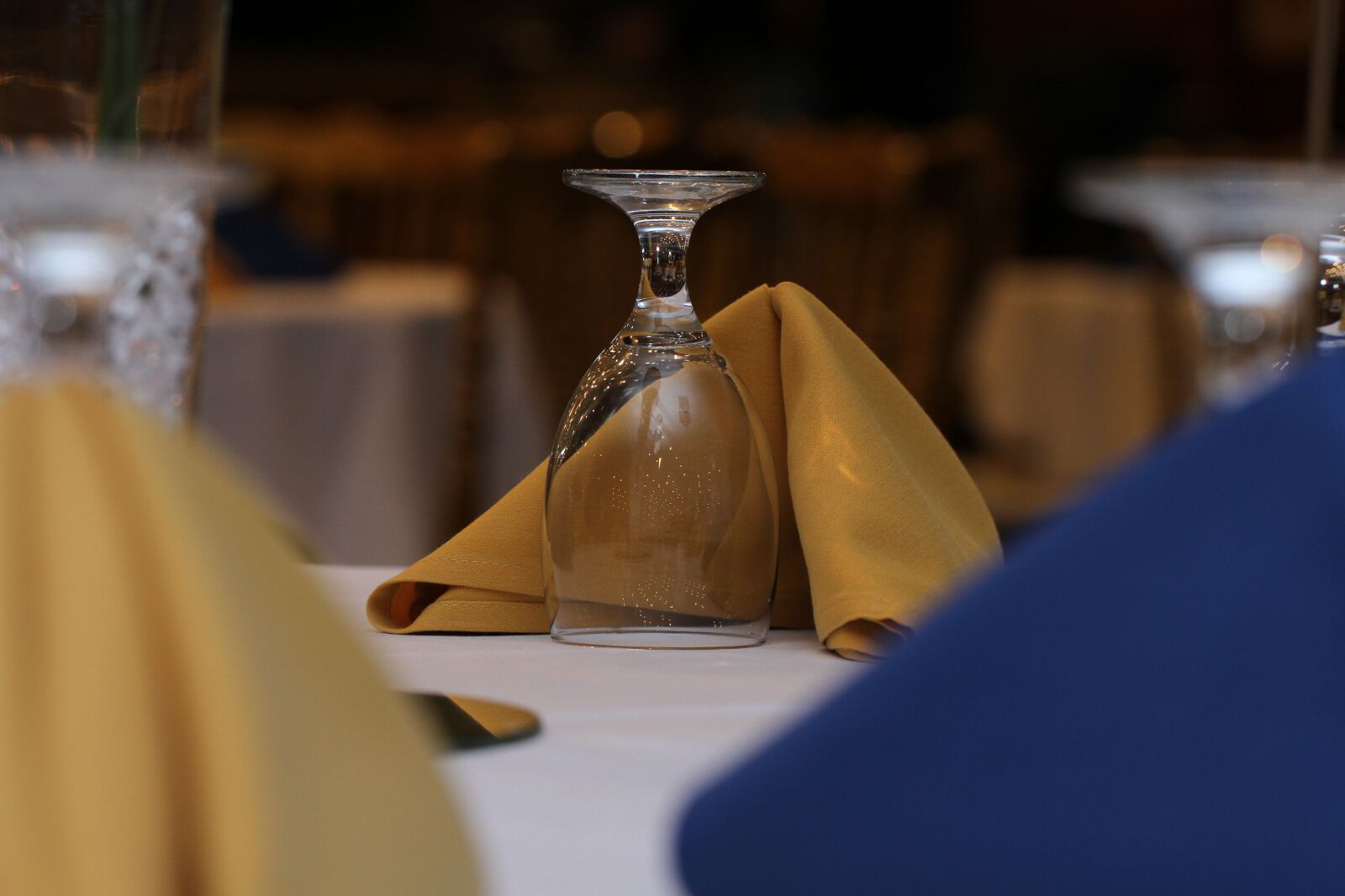 Canon EF 100mm F2.8L Macro IS USM sample photo. Glass, table setting, napkin photography