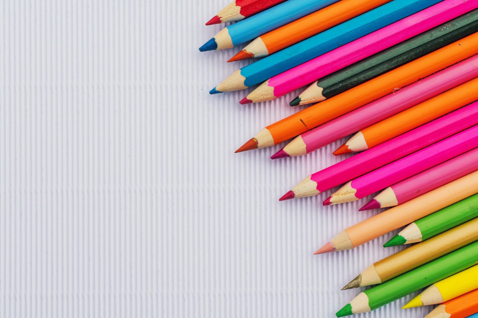 Nikon D500 sample photo. Colourful pencils, crayons, paper photography