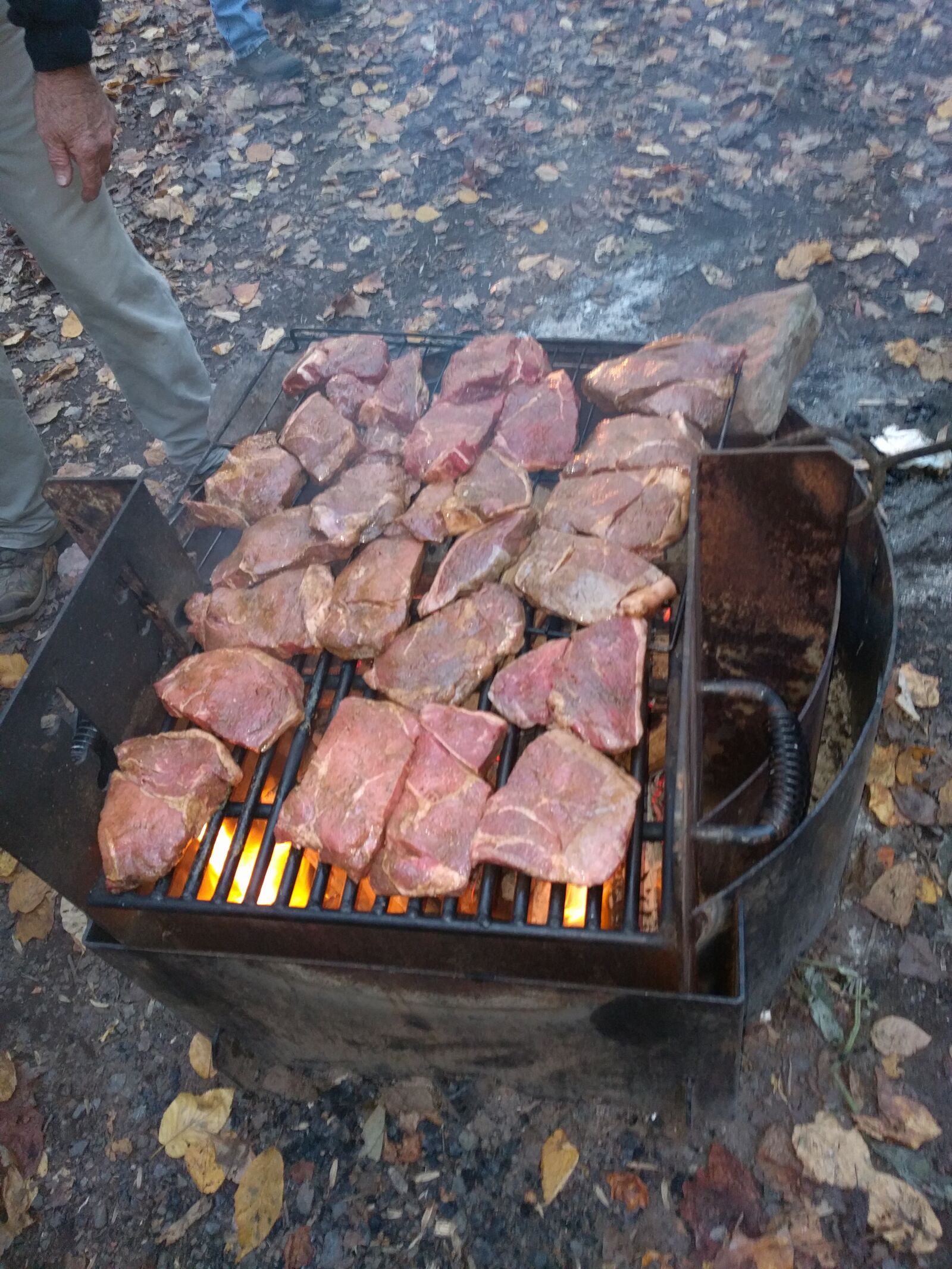 Google Nexus 6P sample photo. Campfire cooking, camping, campfire photography