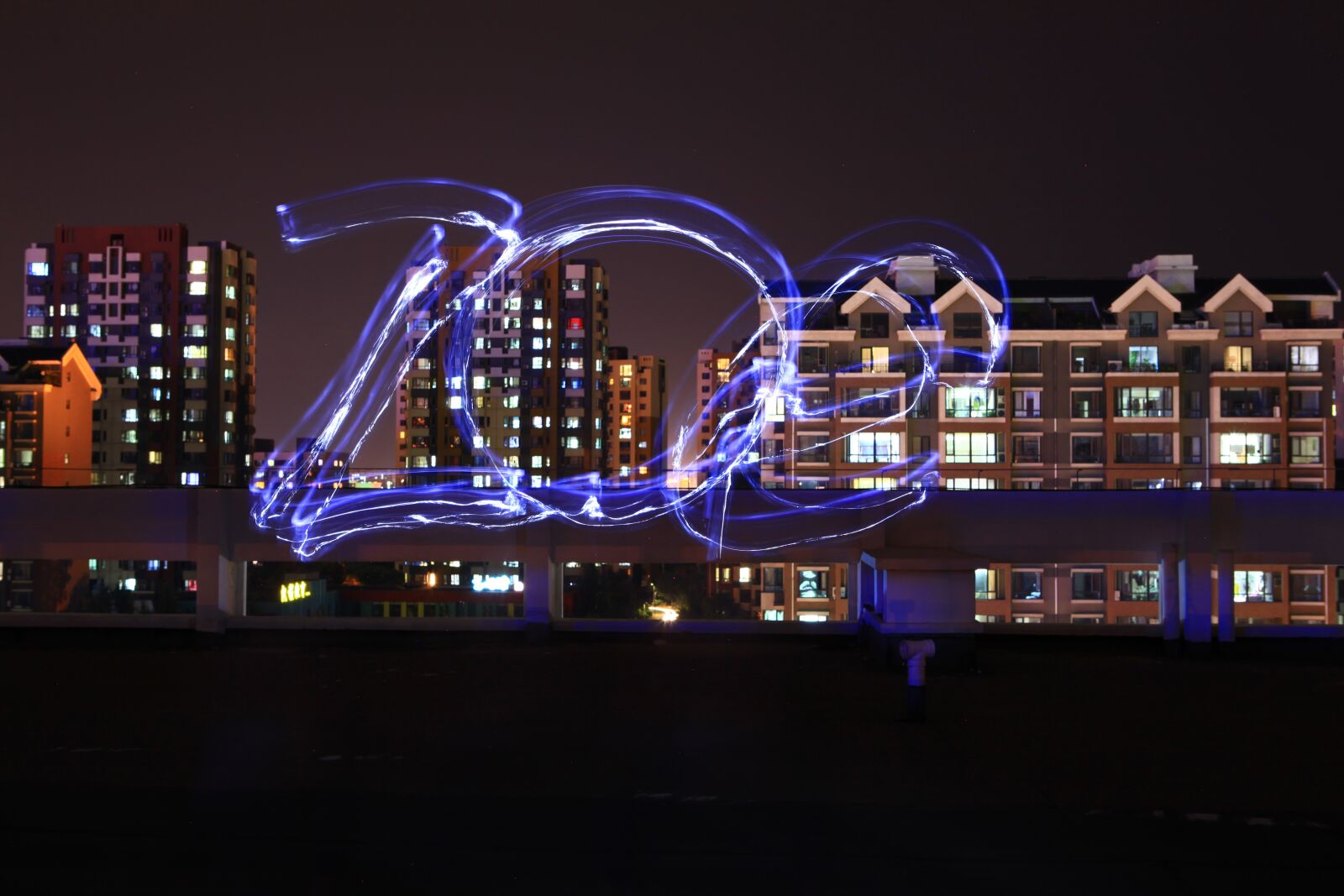 Canon EOS 5D Mark II sample photo. Light painting, night view photography